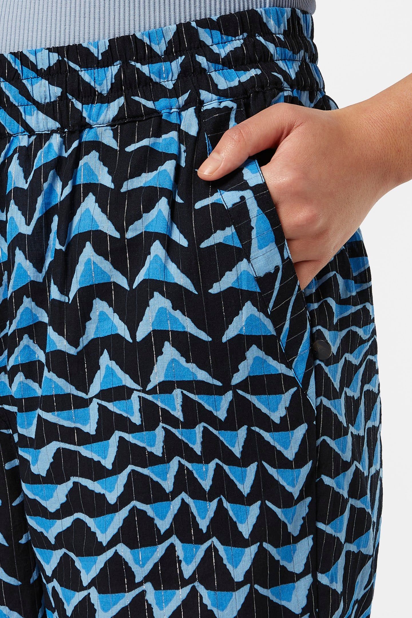 MID-RISE PULL-ON BEACH PANT HOUSE OF MIRRORS BLUE 6