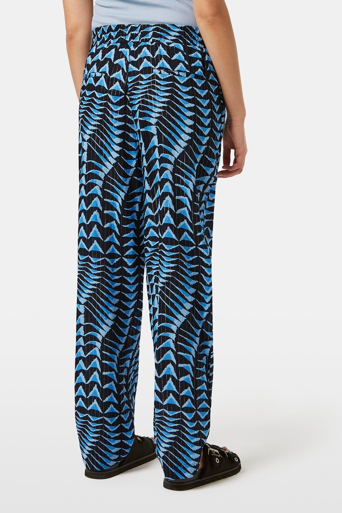 MID-RISE PULL-ON BEACH PANT HOUSE OF MIRRORS BLUE 3