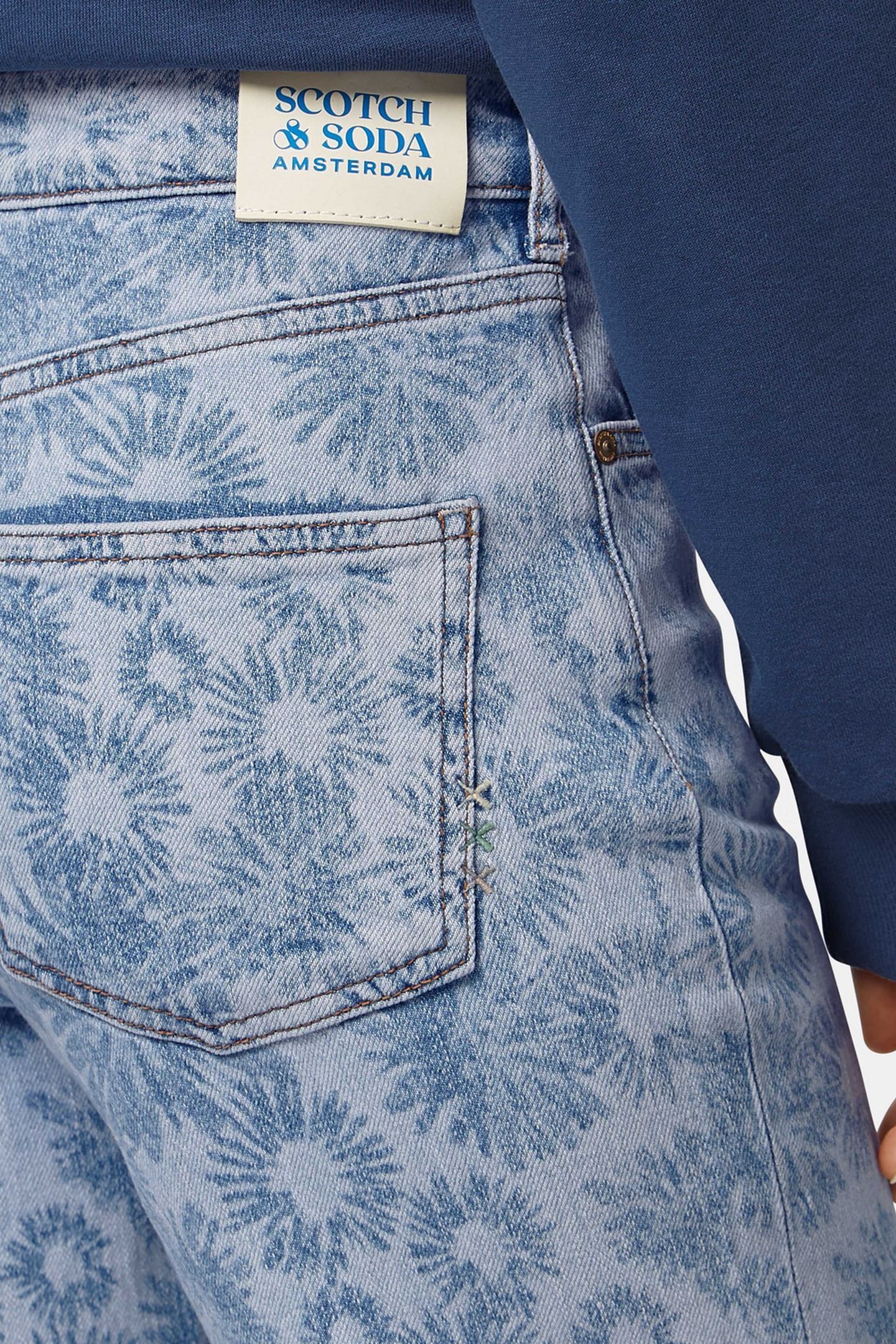 SKY HIGH RISE STRAIGHT JEANS ABSTRACT FLORAL ABSTRACT FLORAL 7