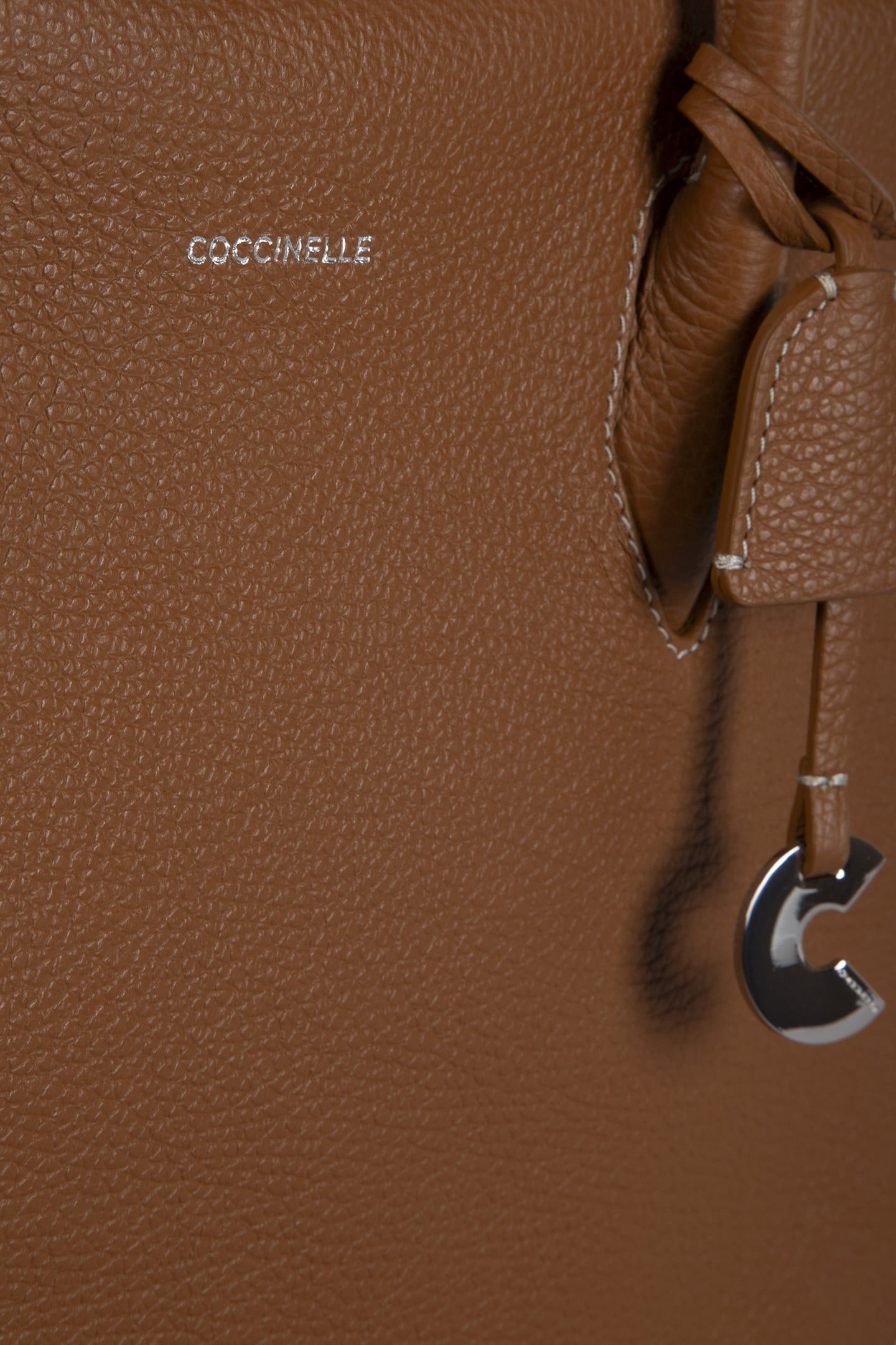 LEATHER MEDIUM SATCHEL BAG IN BROWN 5