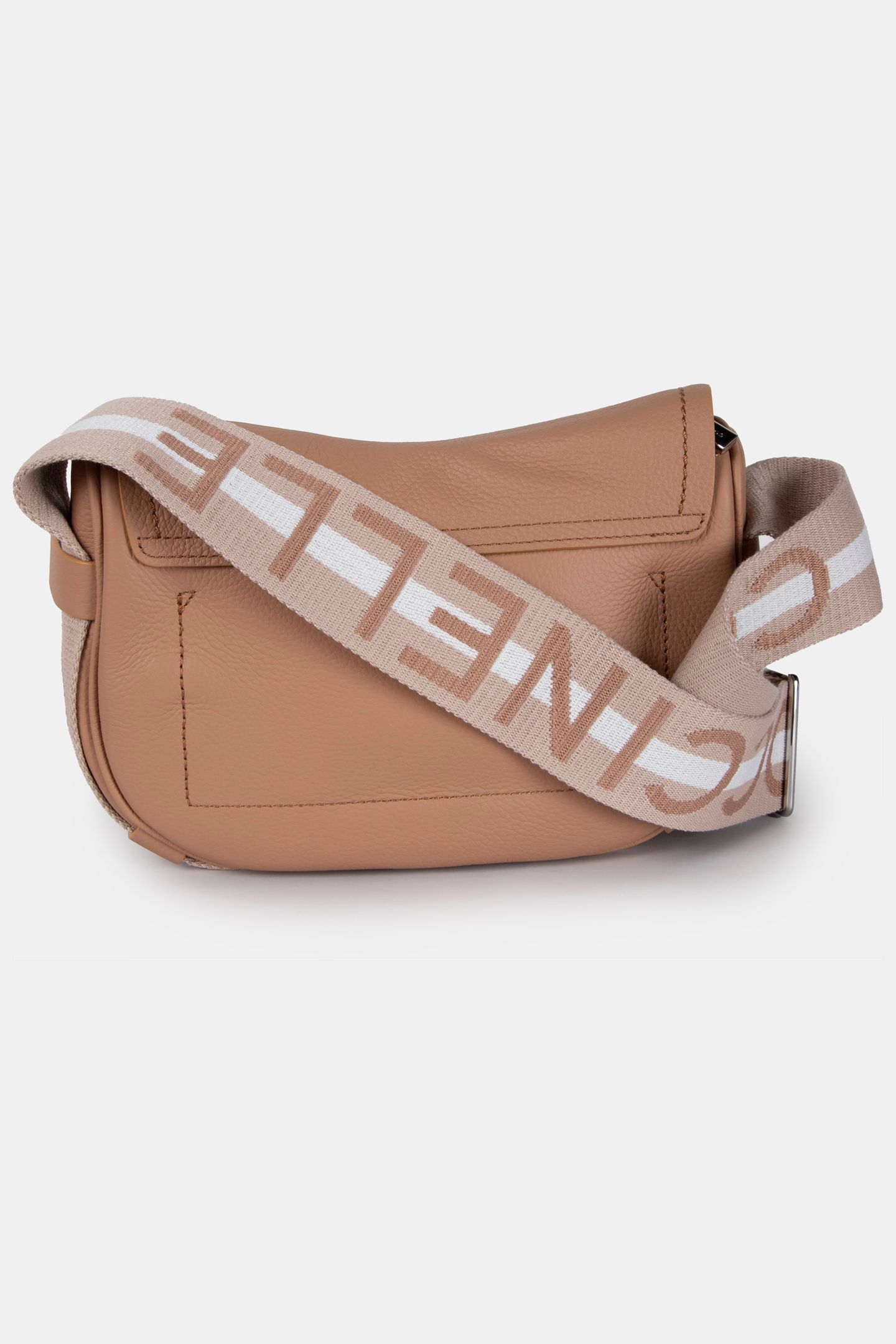 CROSS BODY BAG WITH LOGO STRAP IN BEIGE 4