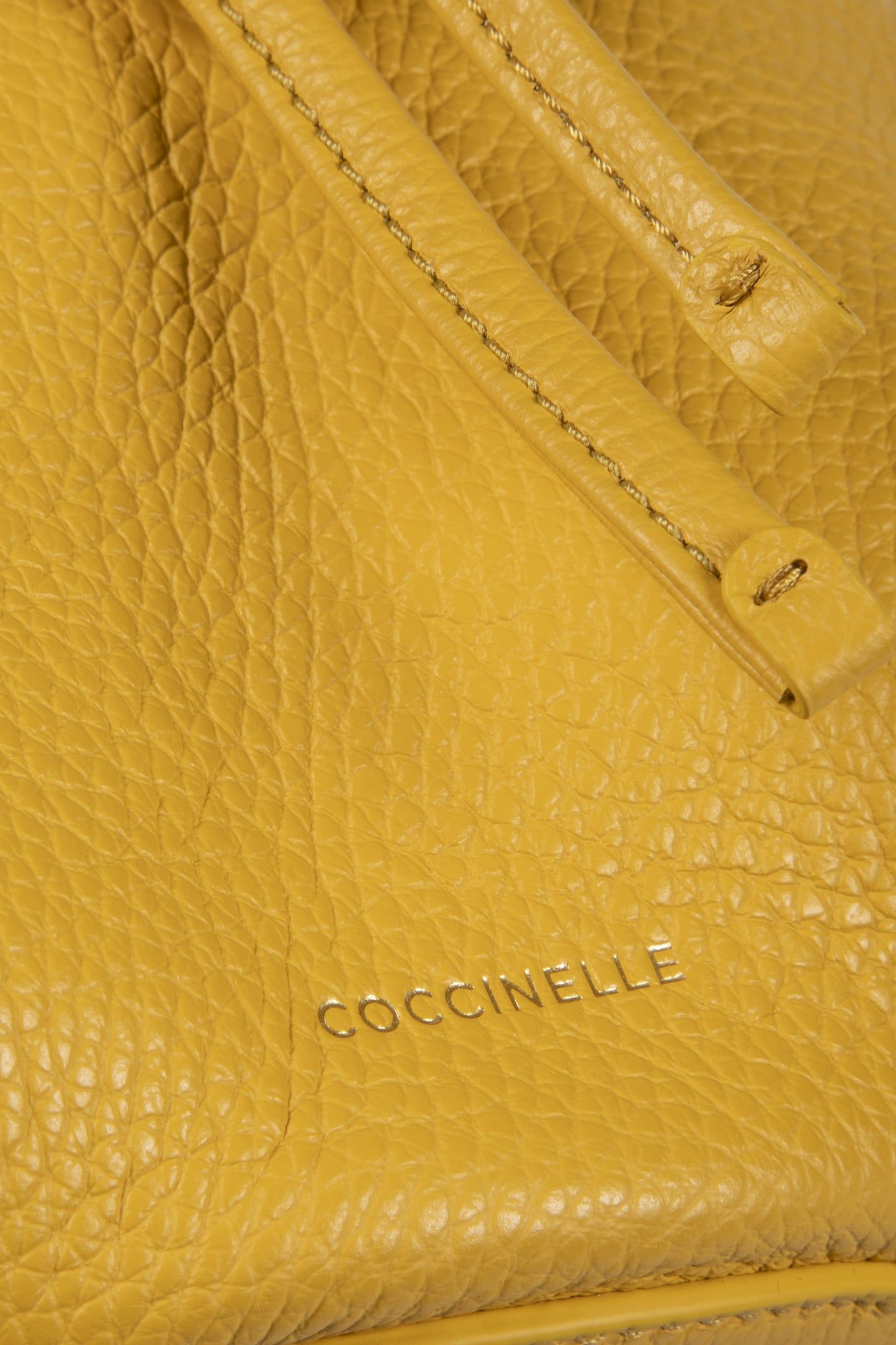 GRAINED LEATHER CROSS BODY BAG IN MUSTARD YELLOW 5