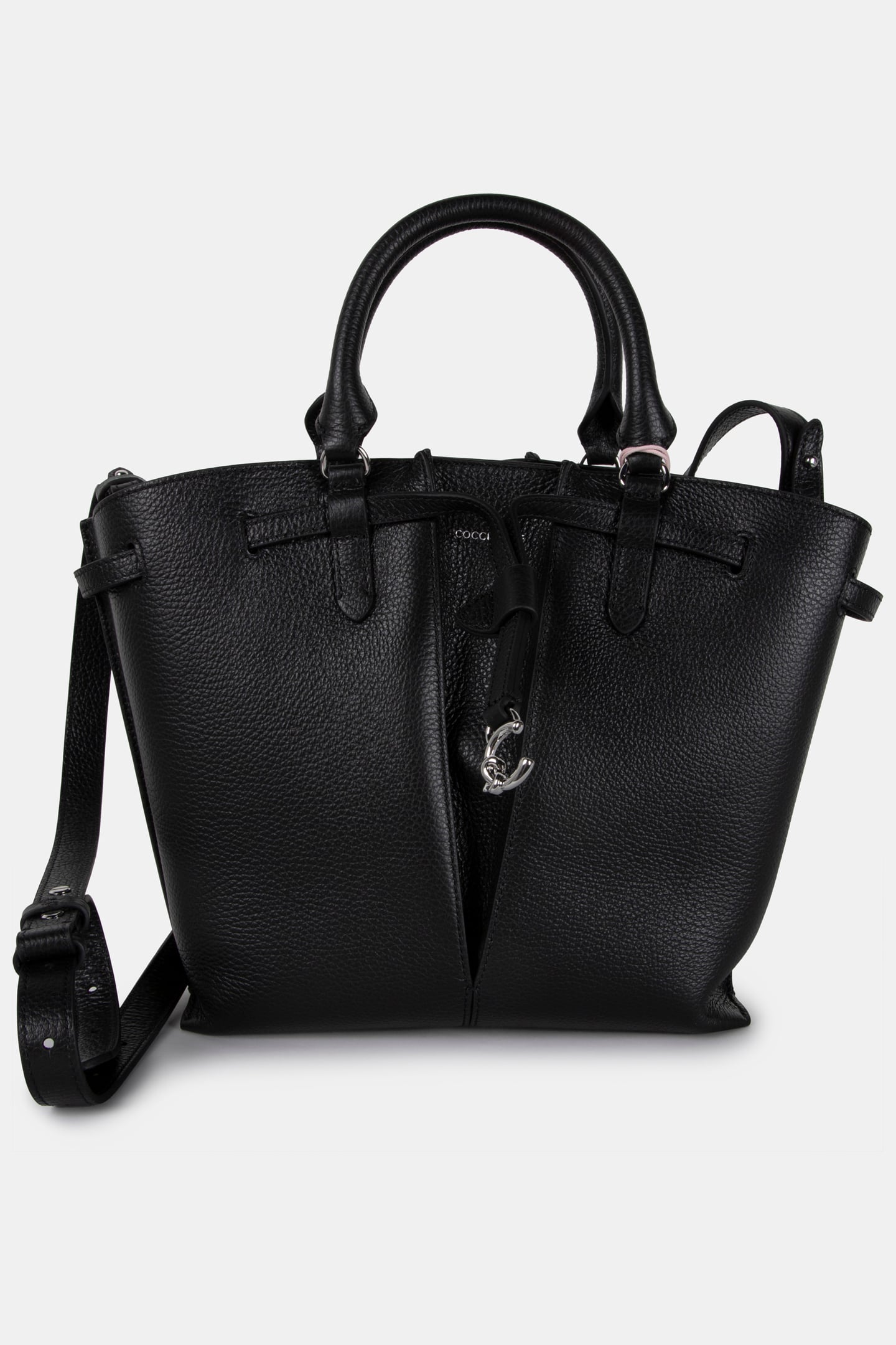 LEATHER SATCHEL BAG IN BLACK 2