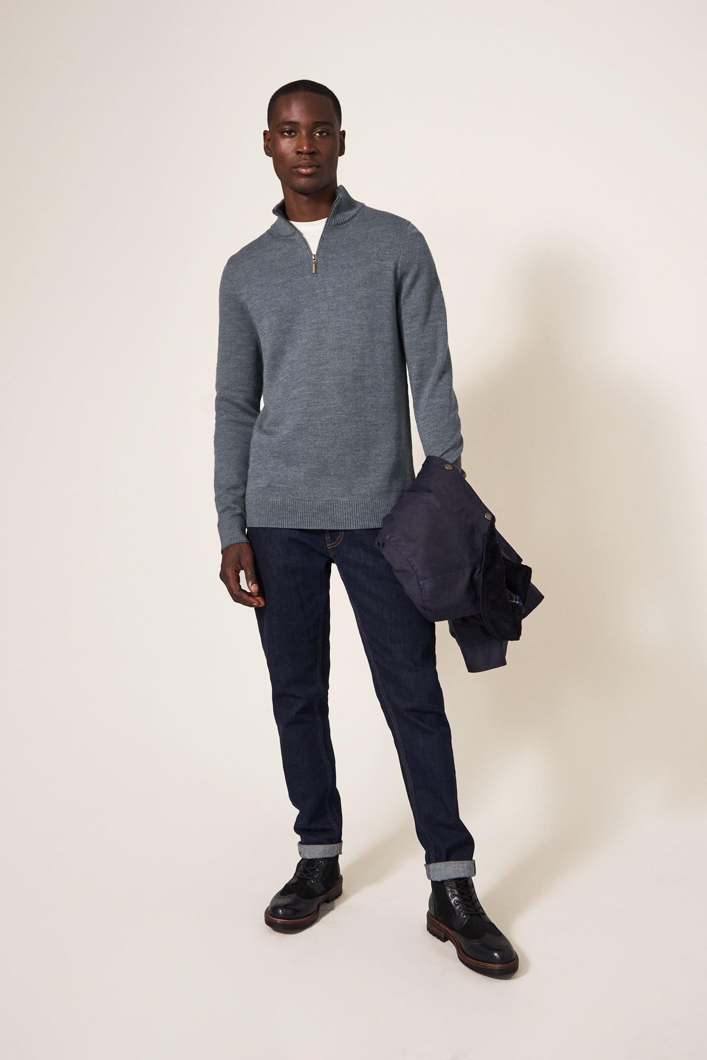 NEWPORT MERINO FUNNEL CHARCOAL GREY 2