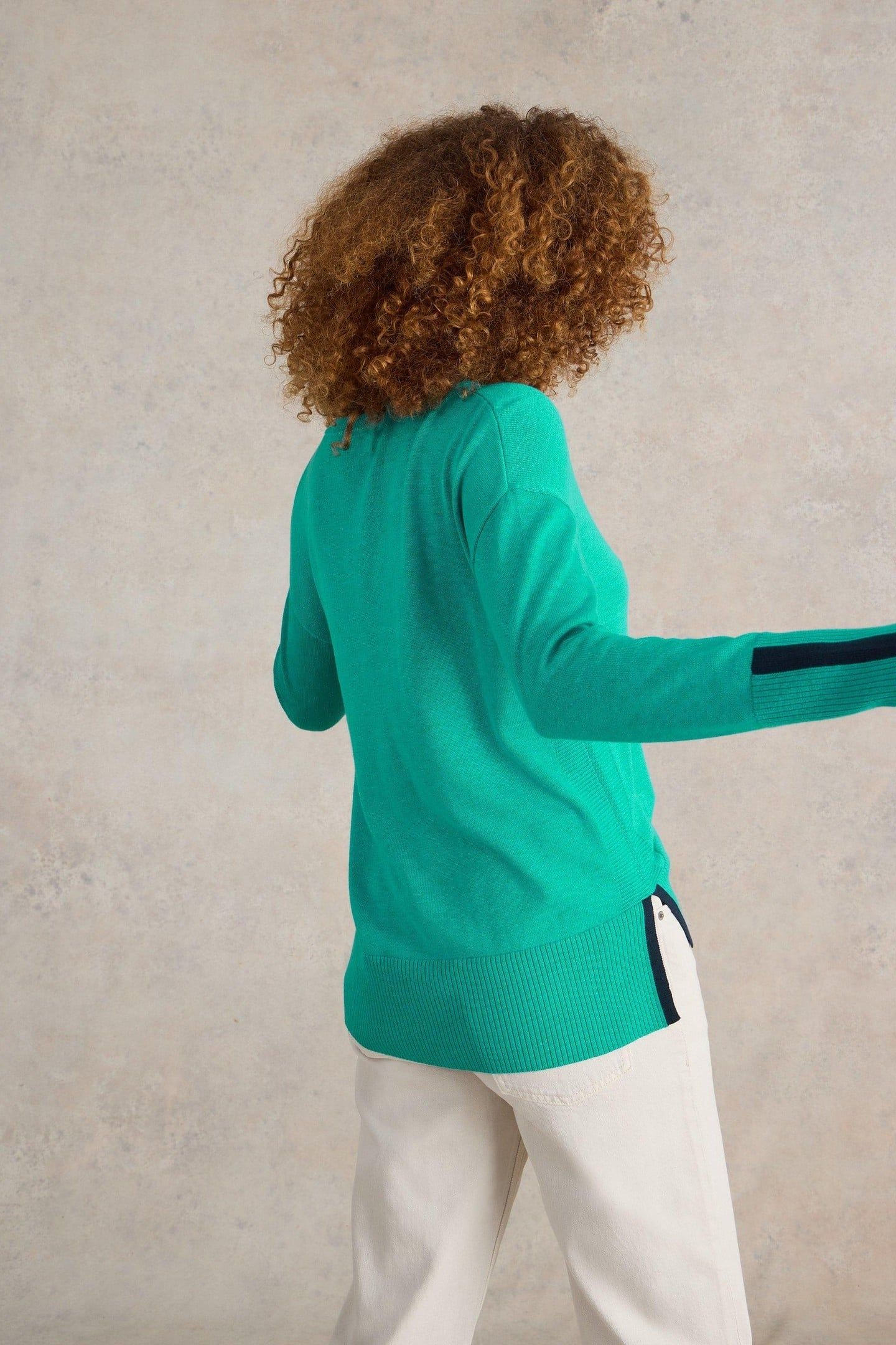 OLIVE JUMPER BRIGHT TEAL 2
