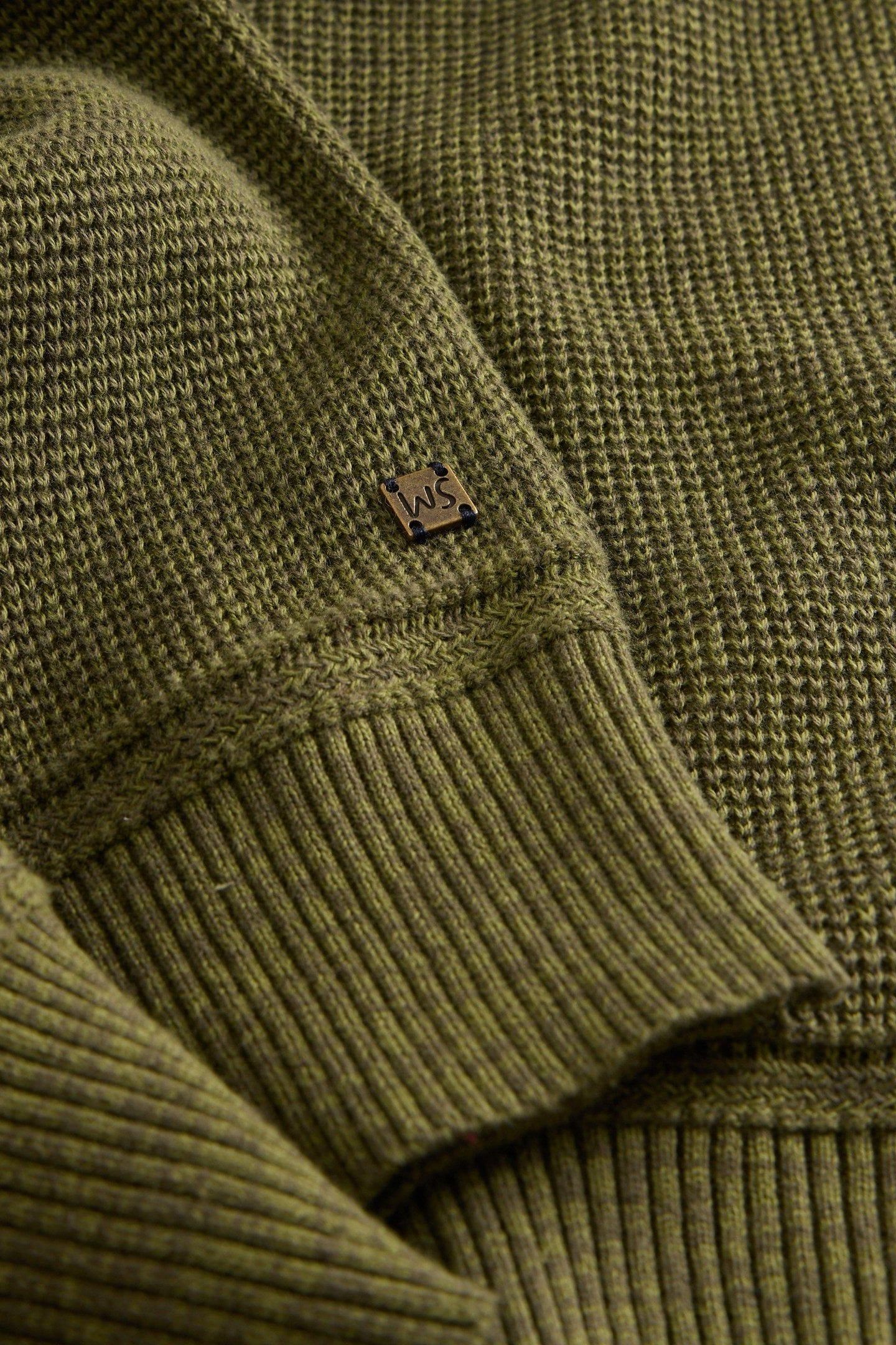 ATTADALE FUNNEL NECK JUMPER KHAKI GREEN 5