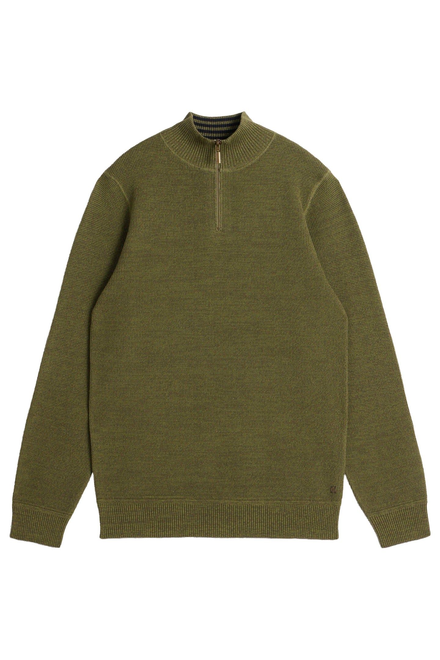 ATTADALE FUNNEL NECK JUMPER KHAKI GREEN 4