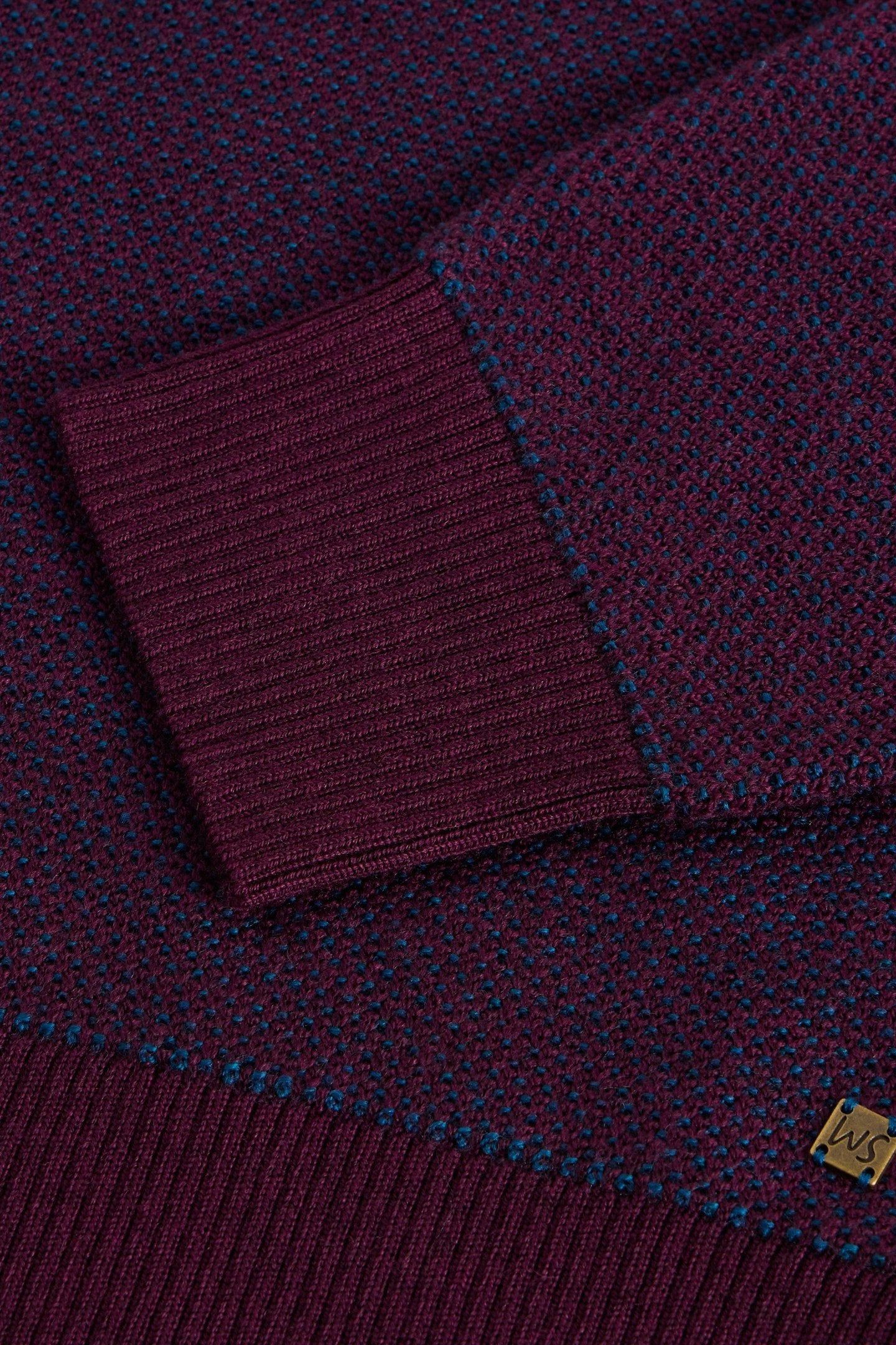 NEWPORT MERINO JACQUARD FUNNEL PLUM MULTI 4