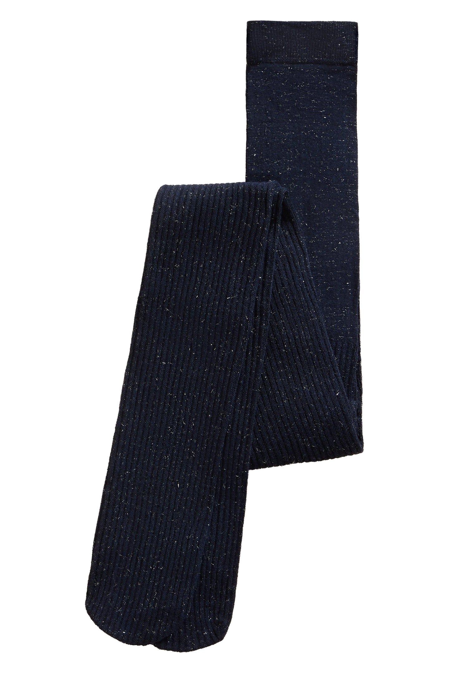 SASHA SPARKLE RIBBED TIGHTS DARK NAVY 1