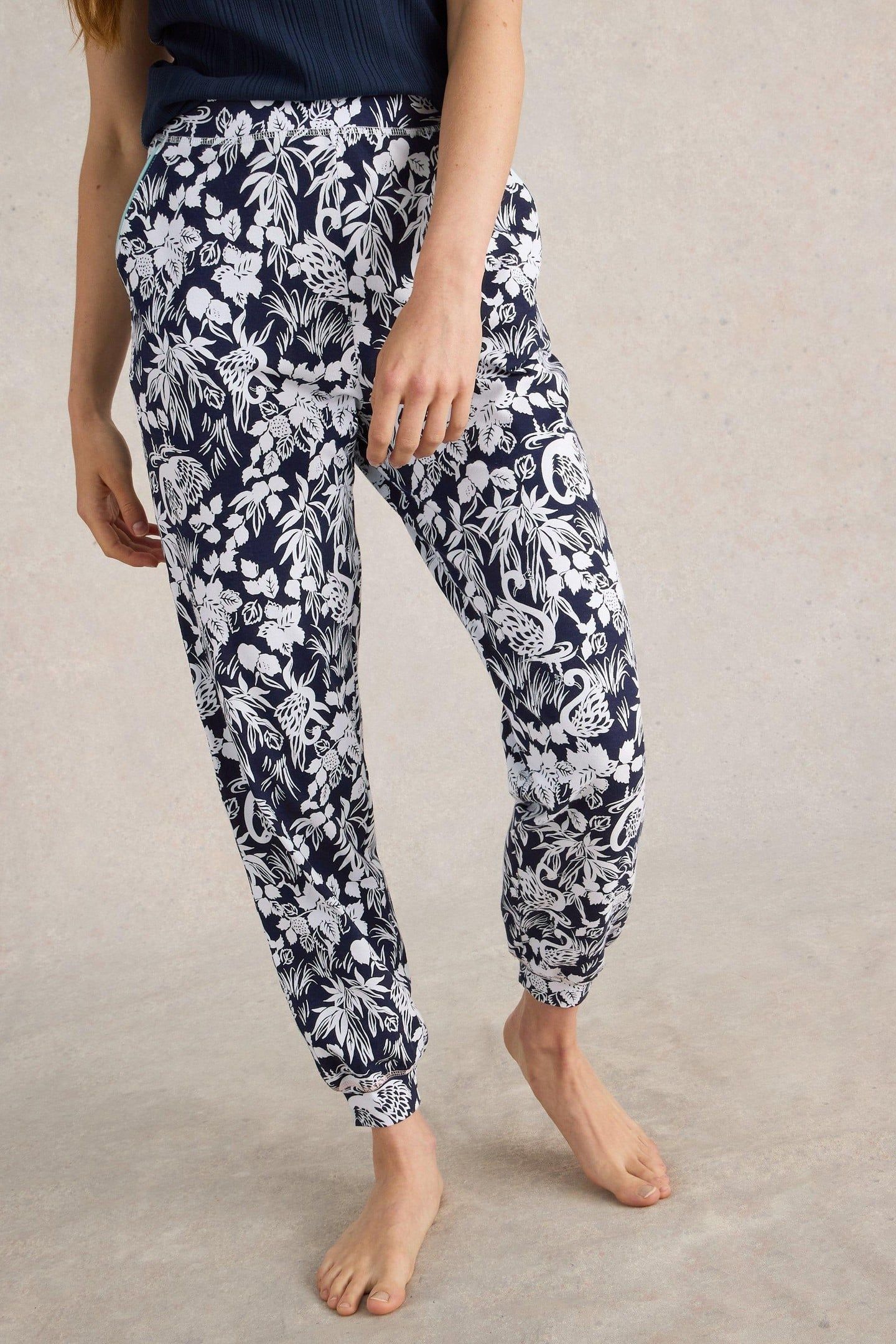 FREYA JERSEY PJ JOGGER NAVY PRINT 1