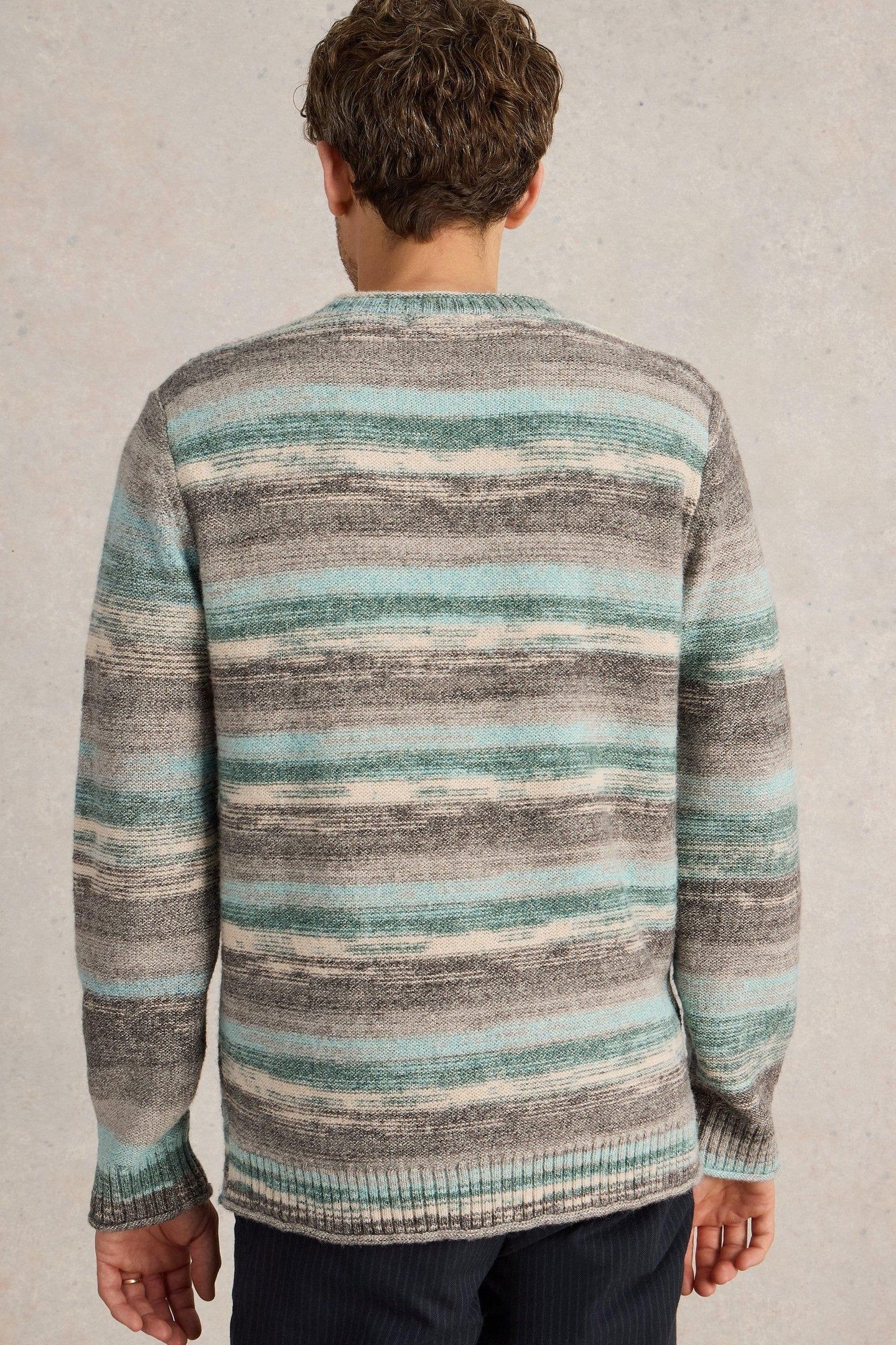 SPACEDYE KNITTED JUMPER BLUE MULTI 3