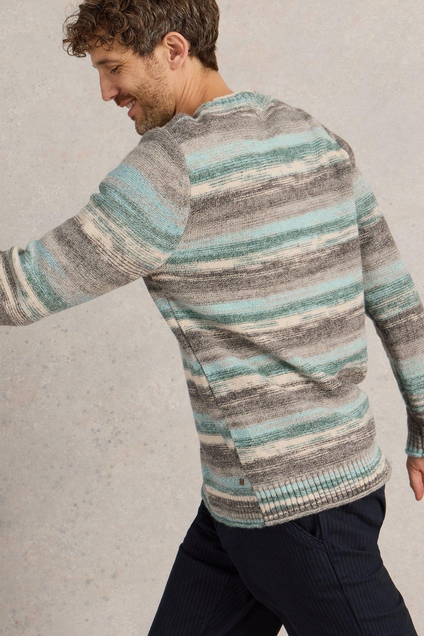 SPACEDYE KNITTED JUMPER BLUE MULTI 6