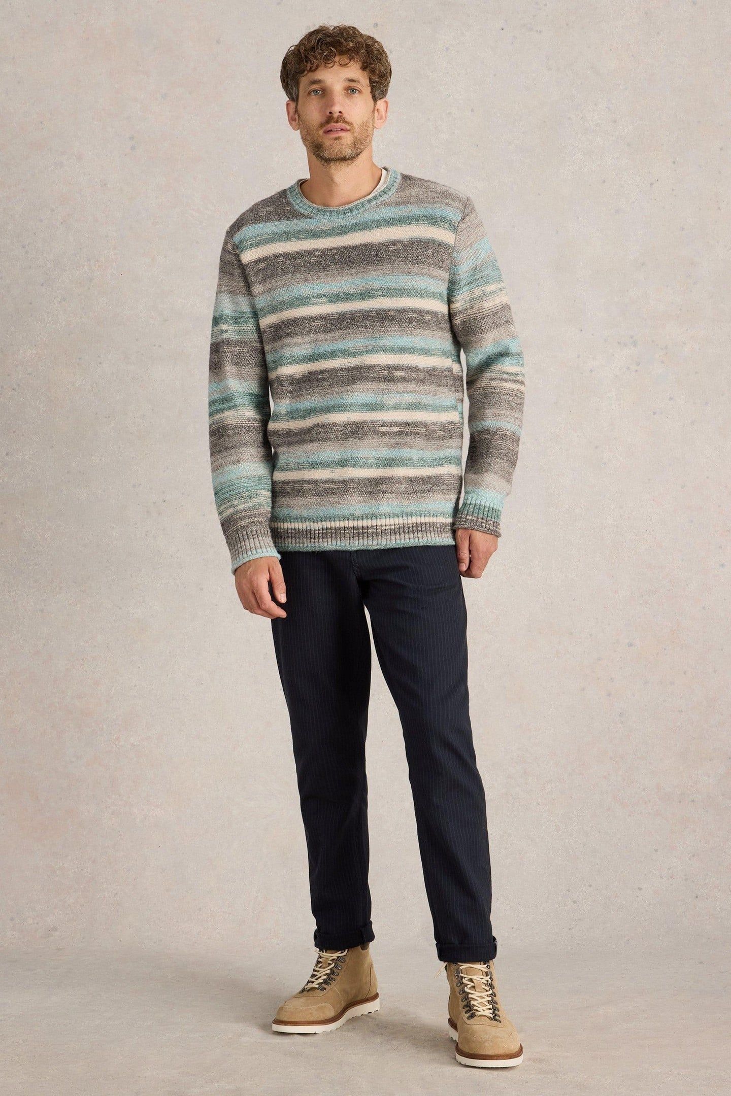 SPACEDYE KNITTED JUMPER BLUE MULTI 2