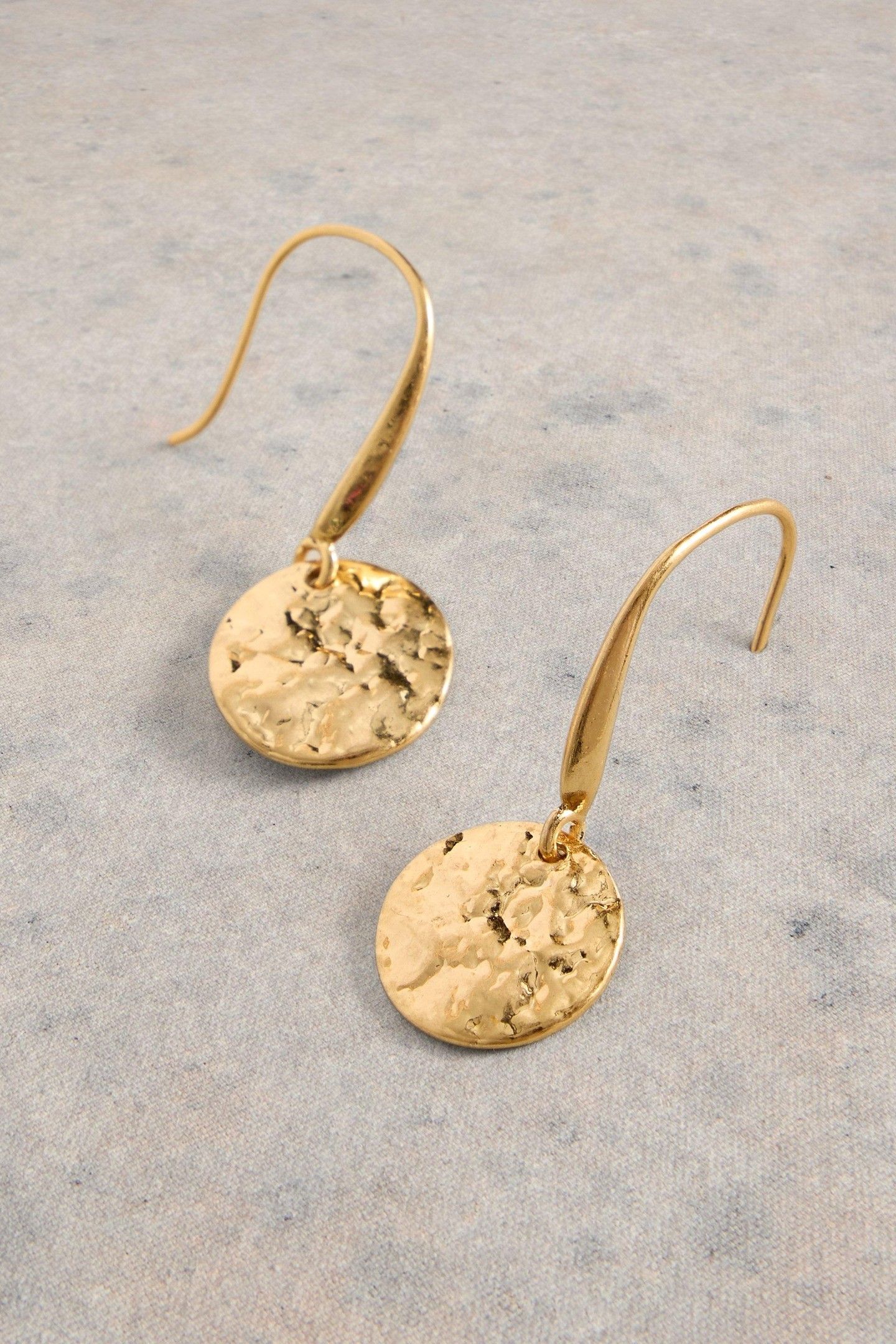 CHARM EARRING & NECKLACE SET GOLD TONE METALLIC 2