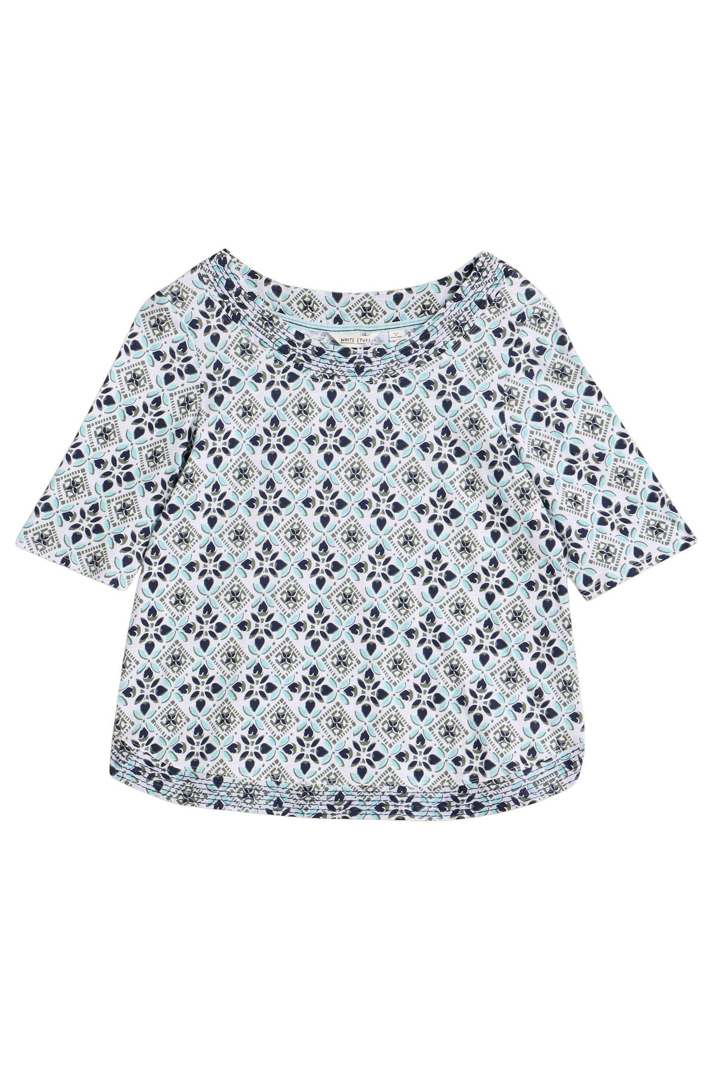 WEAVER JERSEY TEE WHITE PRINT 3