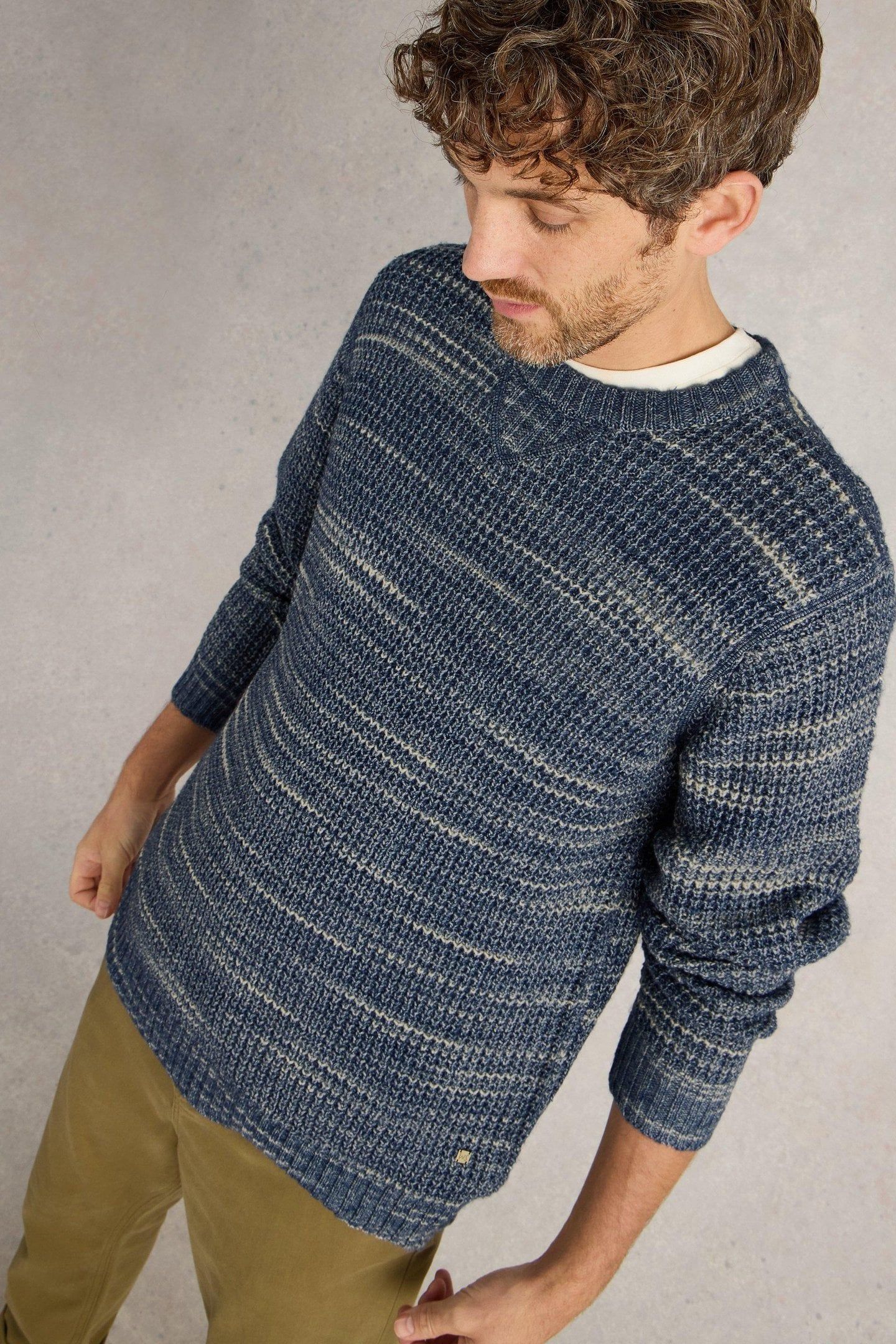 COMBE SPACEDYE JUMPER BLUE MULTI 1