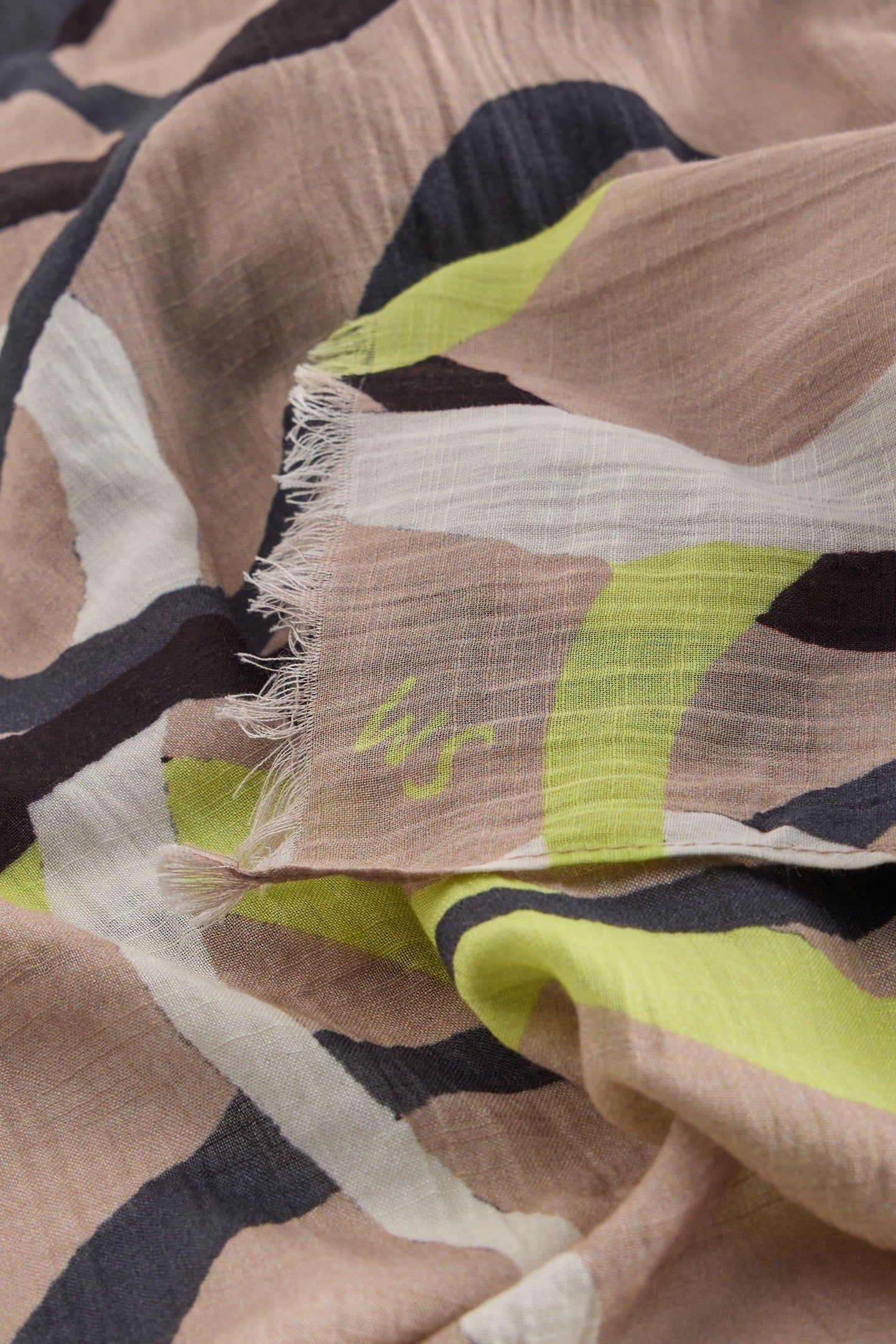 RIBBON SWIRL SCARF NATURAL MULTI 3