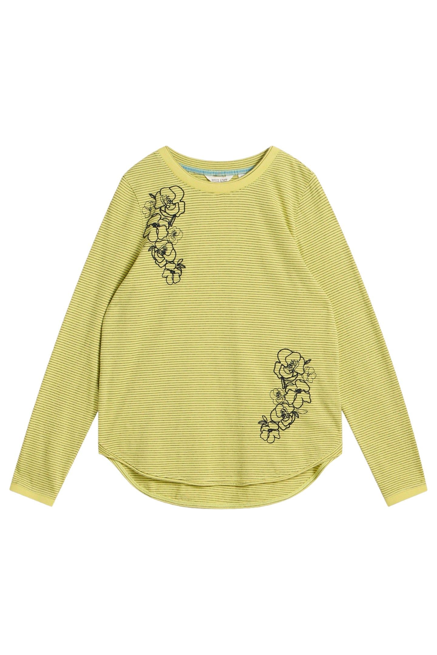 CLARA LS EMBROIDERED TEE YELLOW MULTI 3