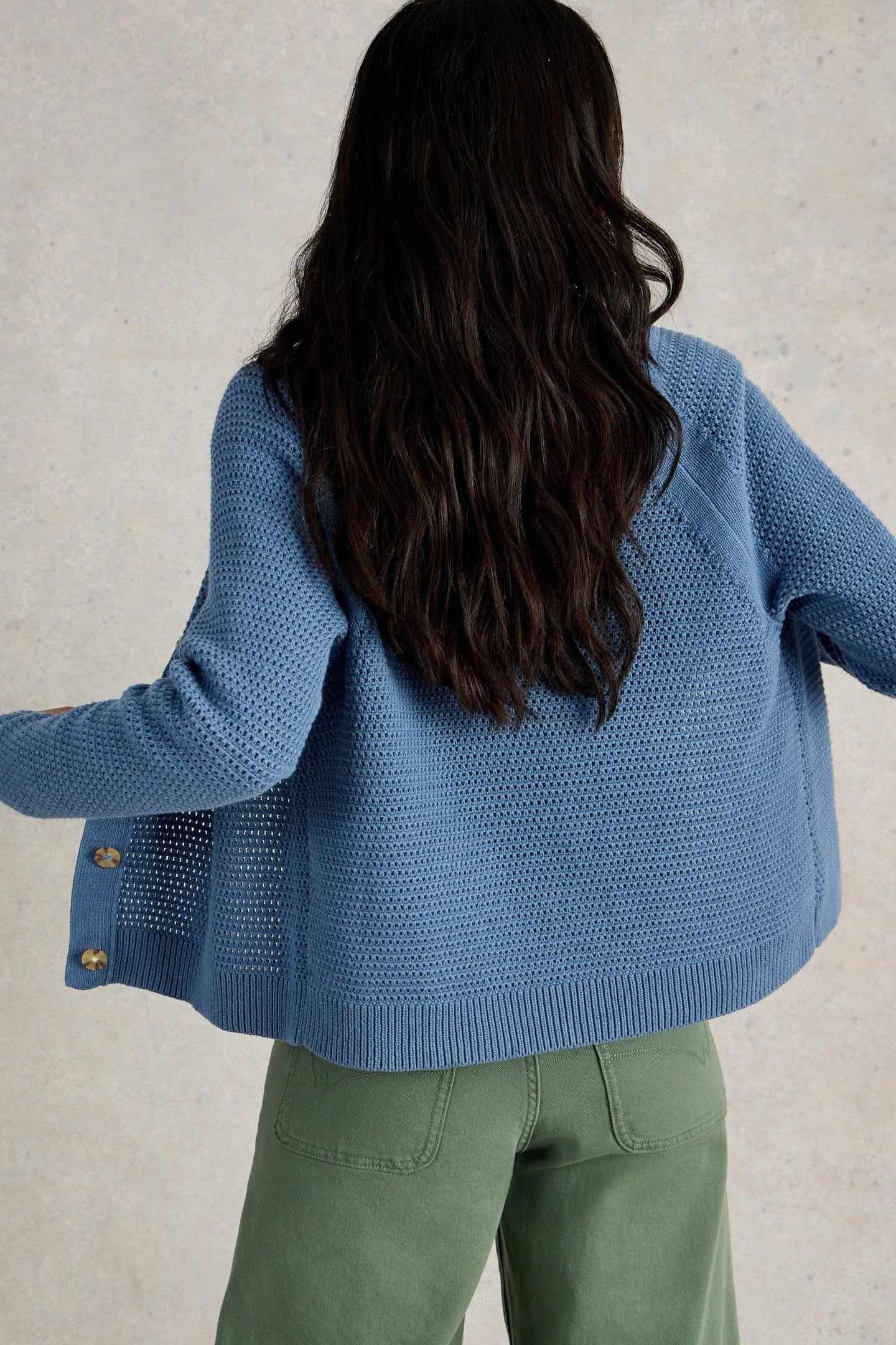 CHATERLY COLLAR CARDI MID BLUE 3