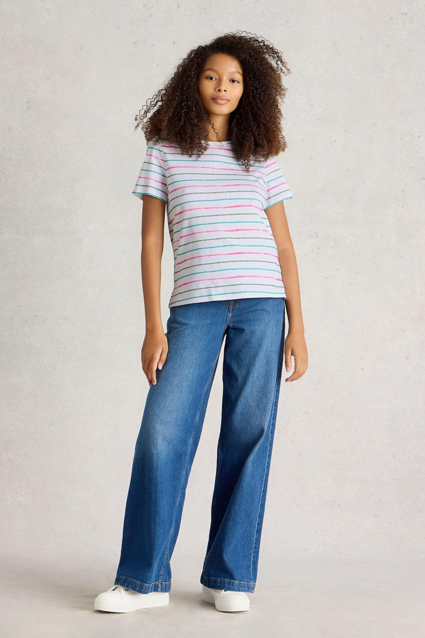 ABBIE TEE WHITE MULTI 1