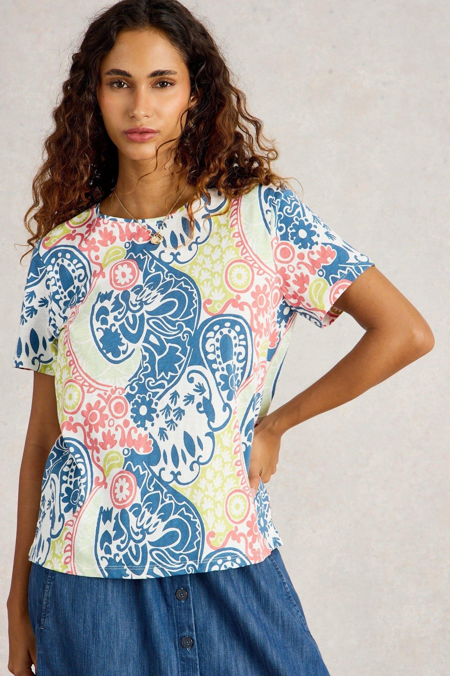 ABBIE TEE NAVY MULTI 1