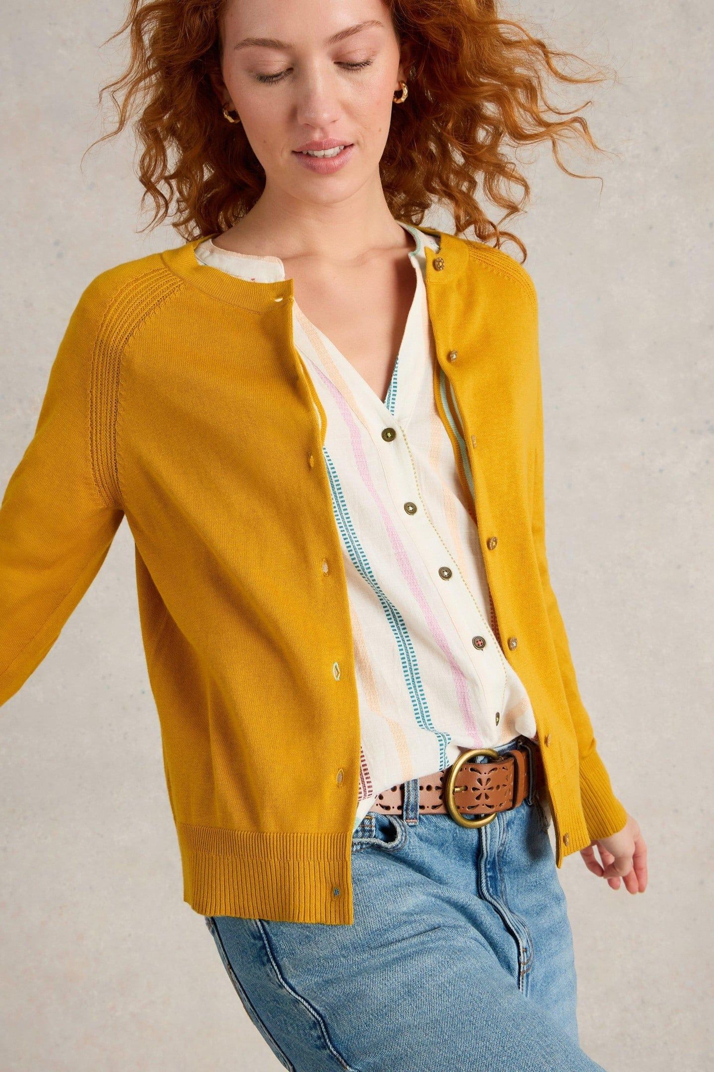 LULU CARDI MID YELLOW 1