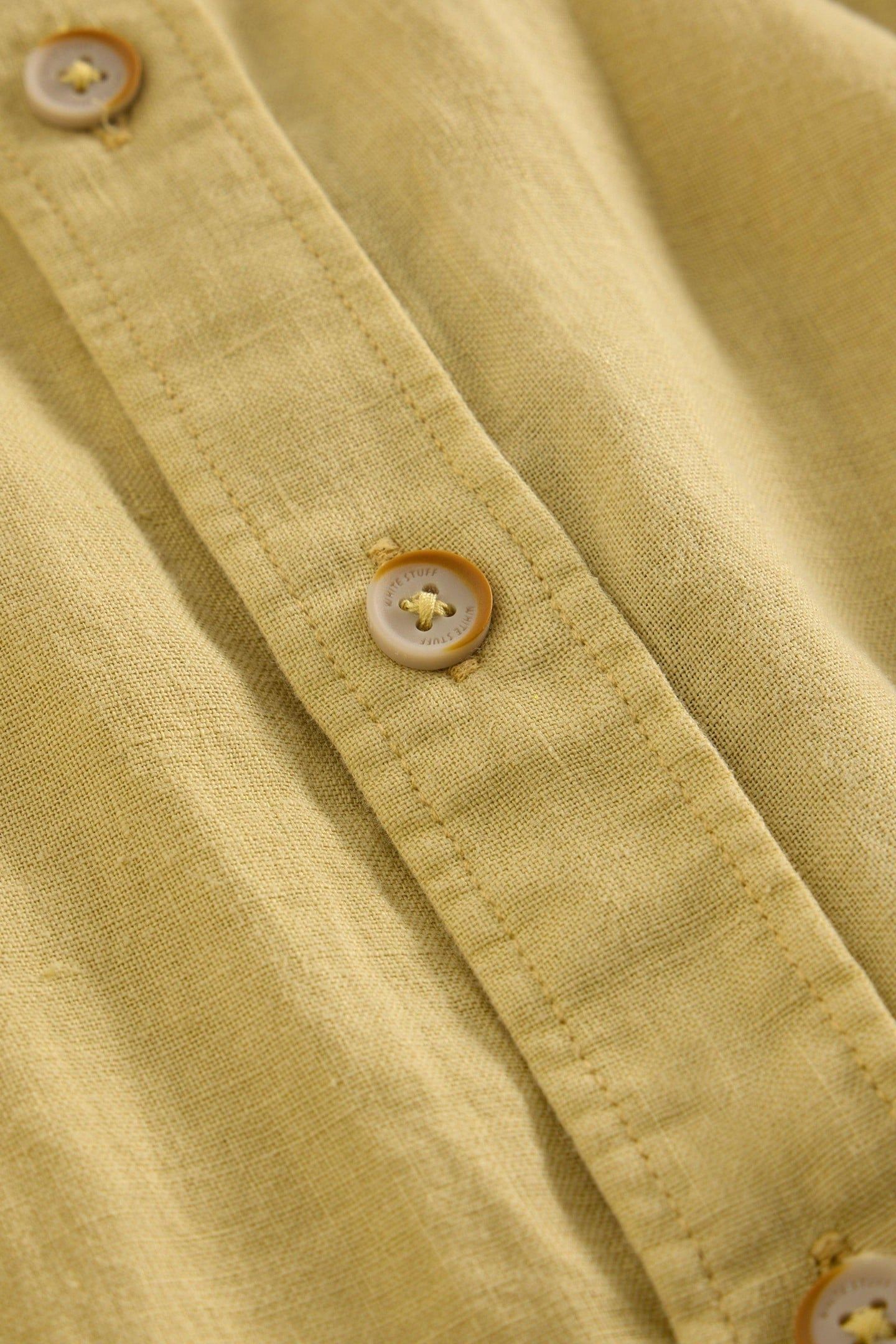KESWICK SS LINEN SHIRT LIGHT GREEN 5