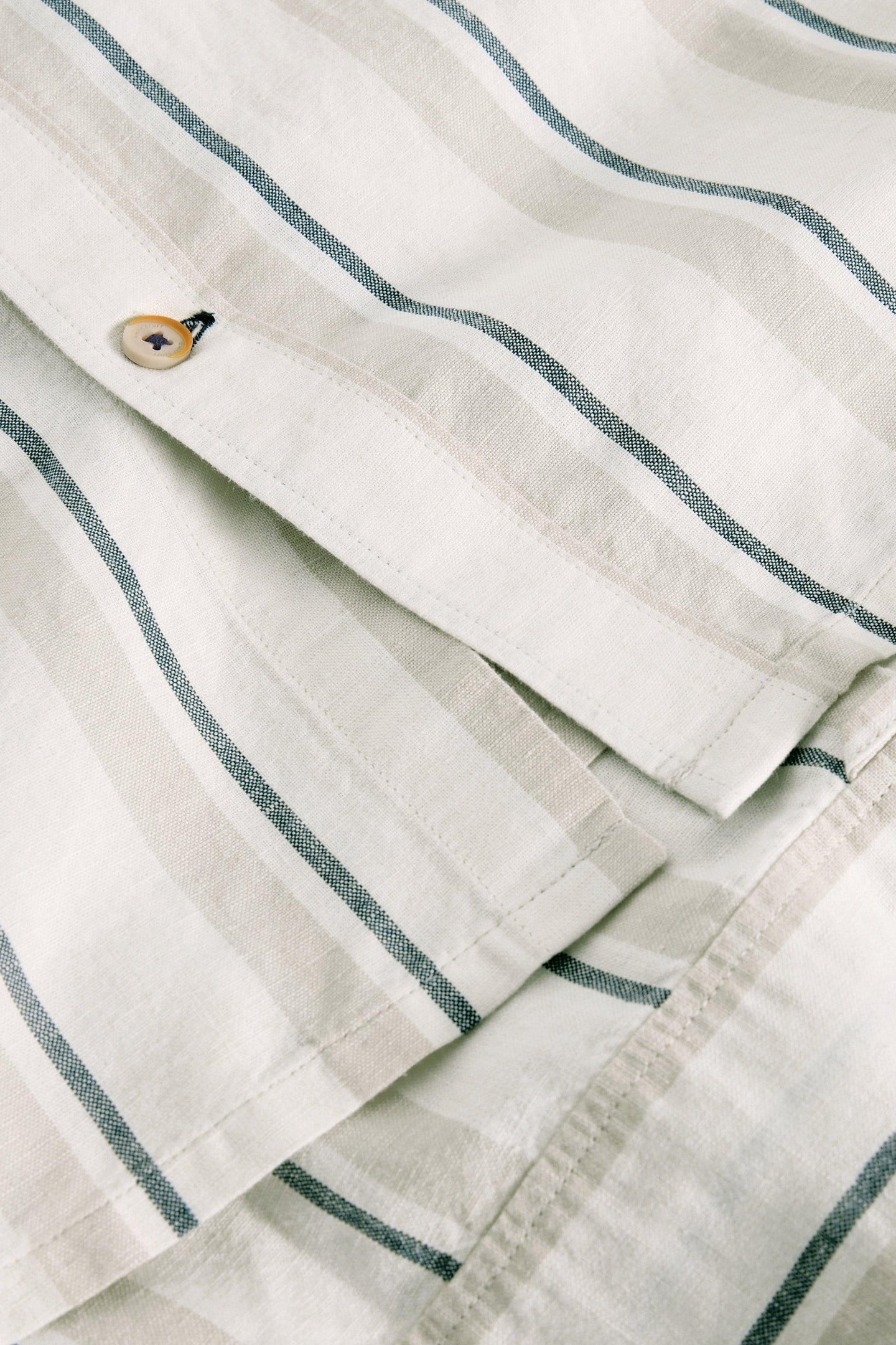 KESWICK SS STRIPE LINEN SHIRT NATURAL MULTI 4