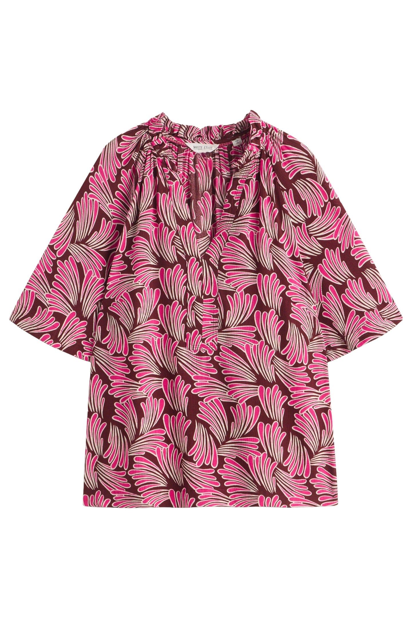 SOPHIA CRINKLE TOP PINK PRINT 3