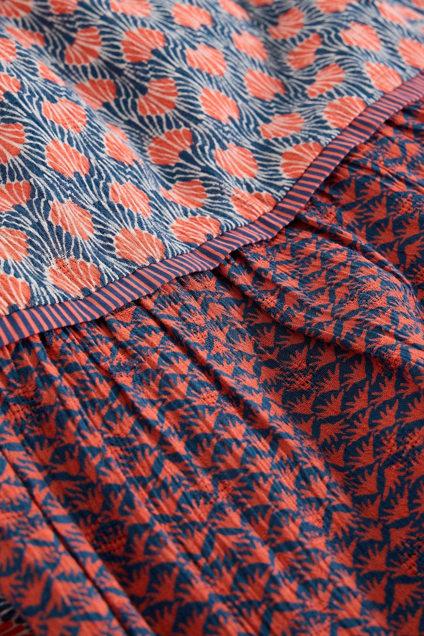 MABEL MIXED PRINT SKIRT NAVY MULTI 4
