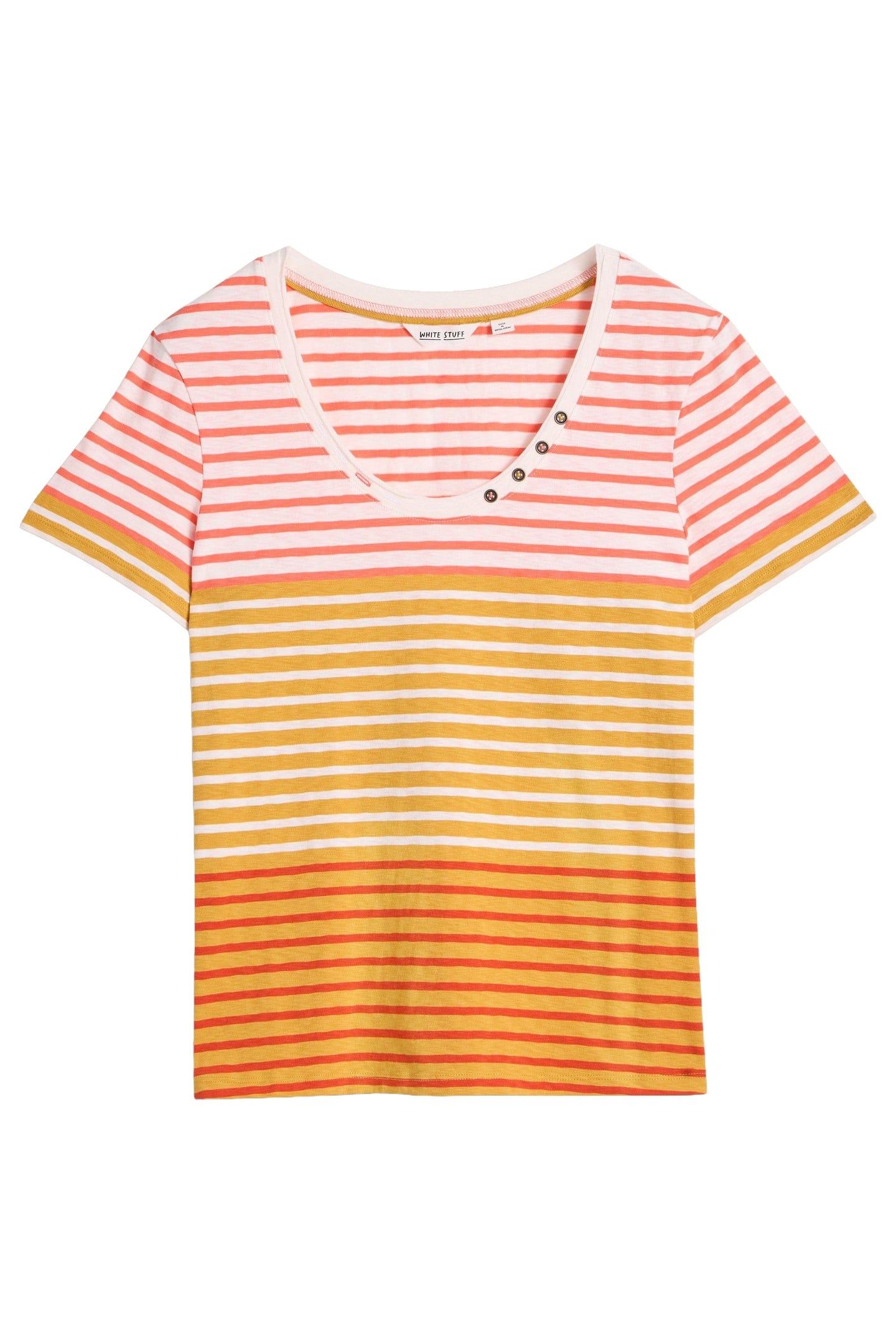NADIA SHORT SLEEVE TEE YELLOW MULTI 4