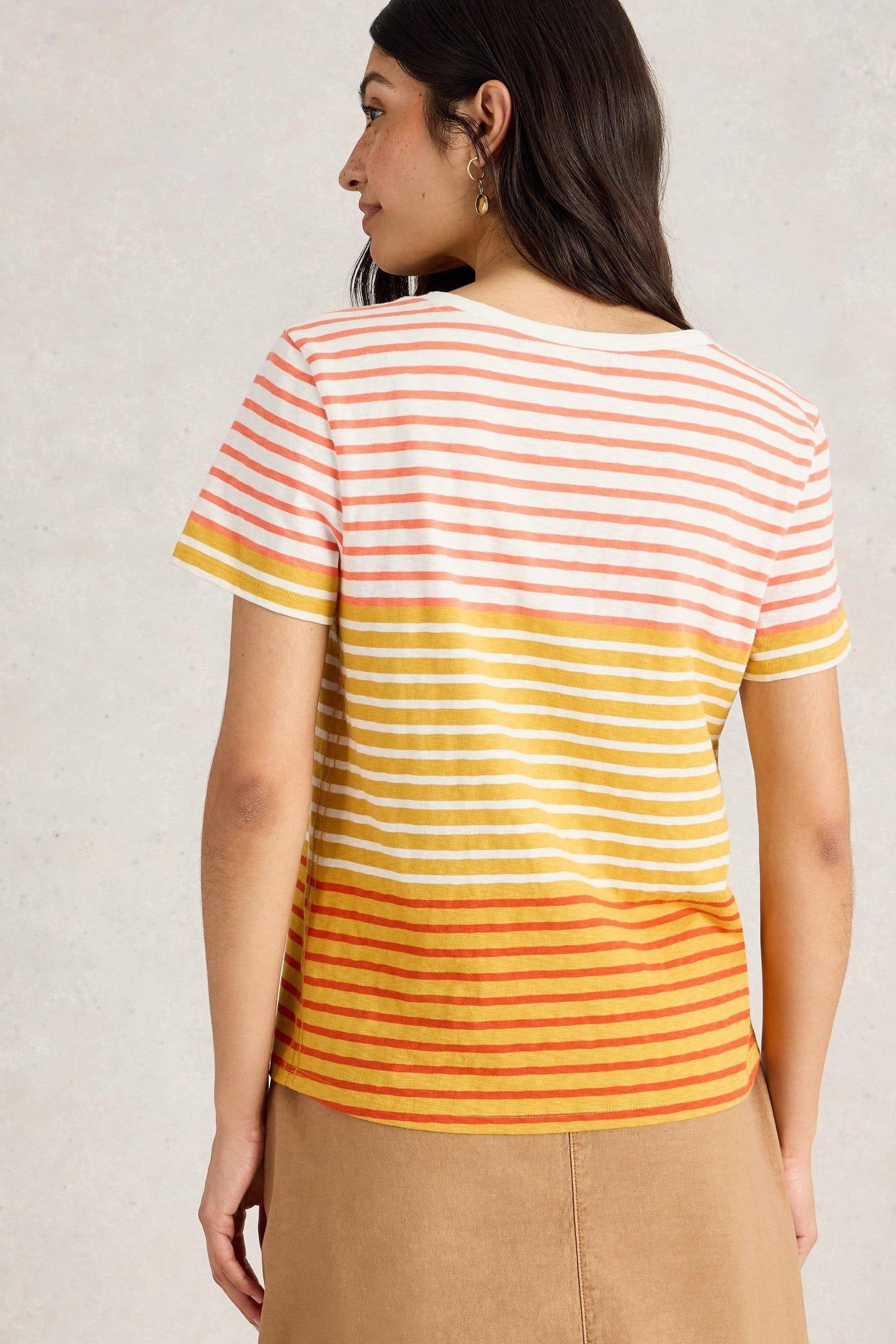 NADIA SHORT SLEEVE TEE YELLOW MULTI 3