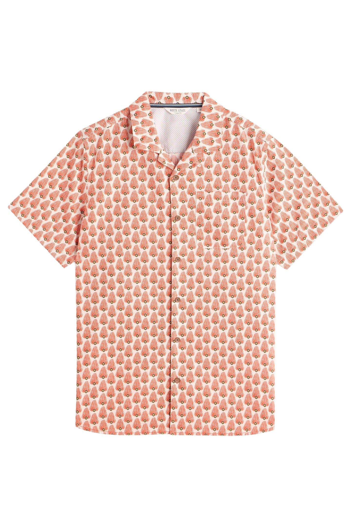 HAYLE FAN GEO PRINTED SHIRT WHITE PRINT 4