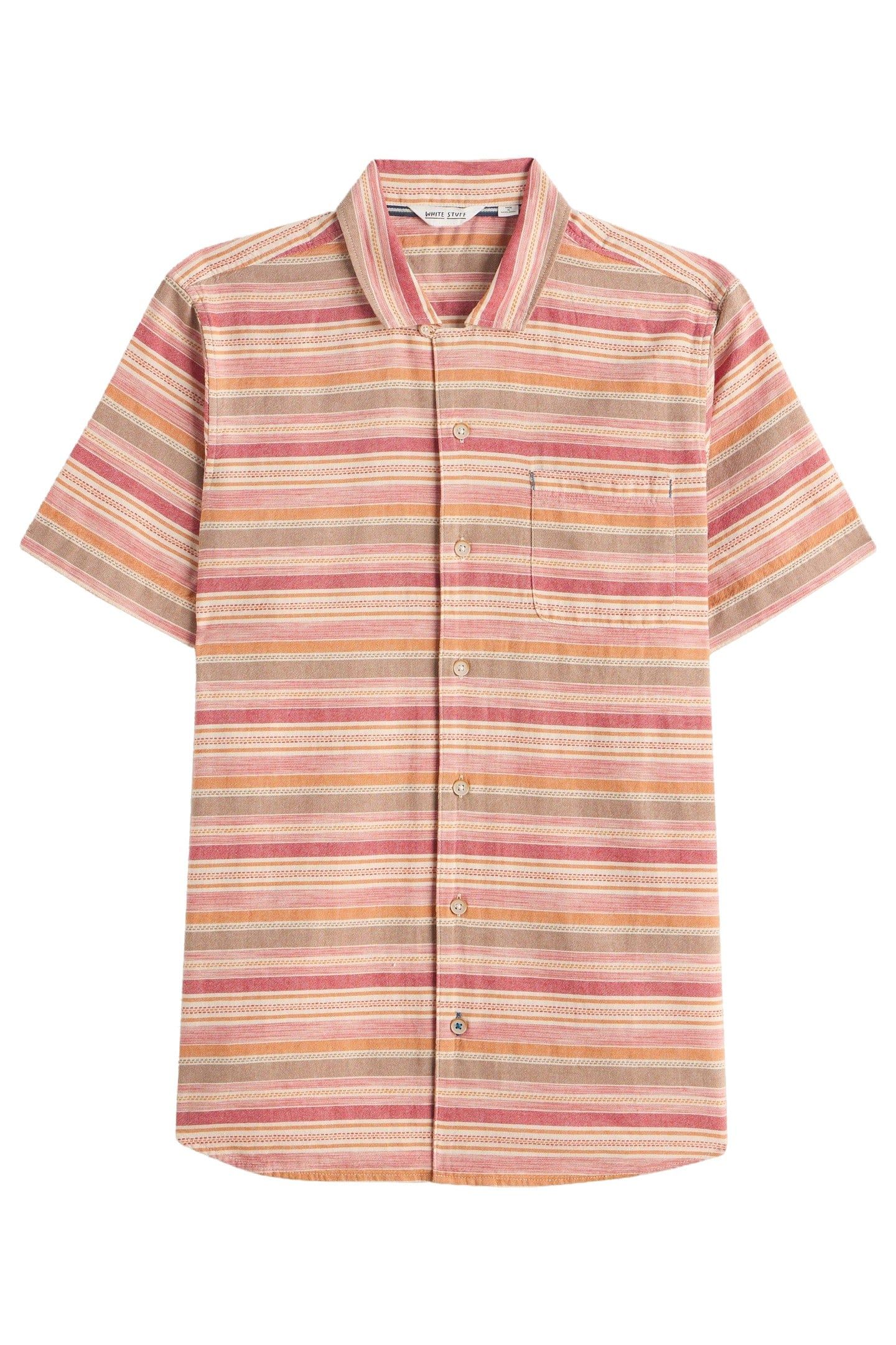 HORIZONTAL SS STRIPE SHIRT RED MULTI 3