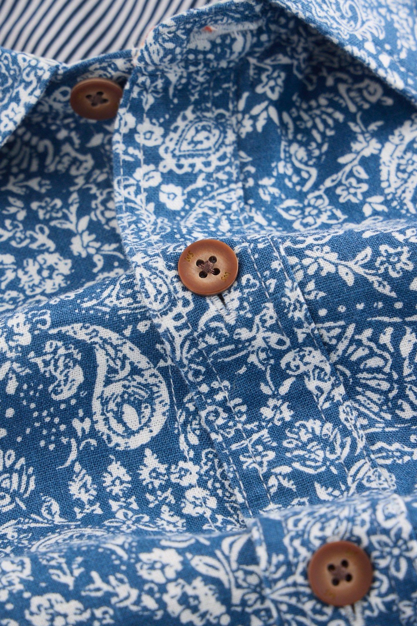 FINSBURY PAISLEY PRINTED SHIRT BLUE PRINT 5