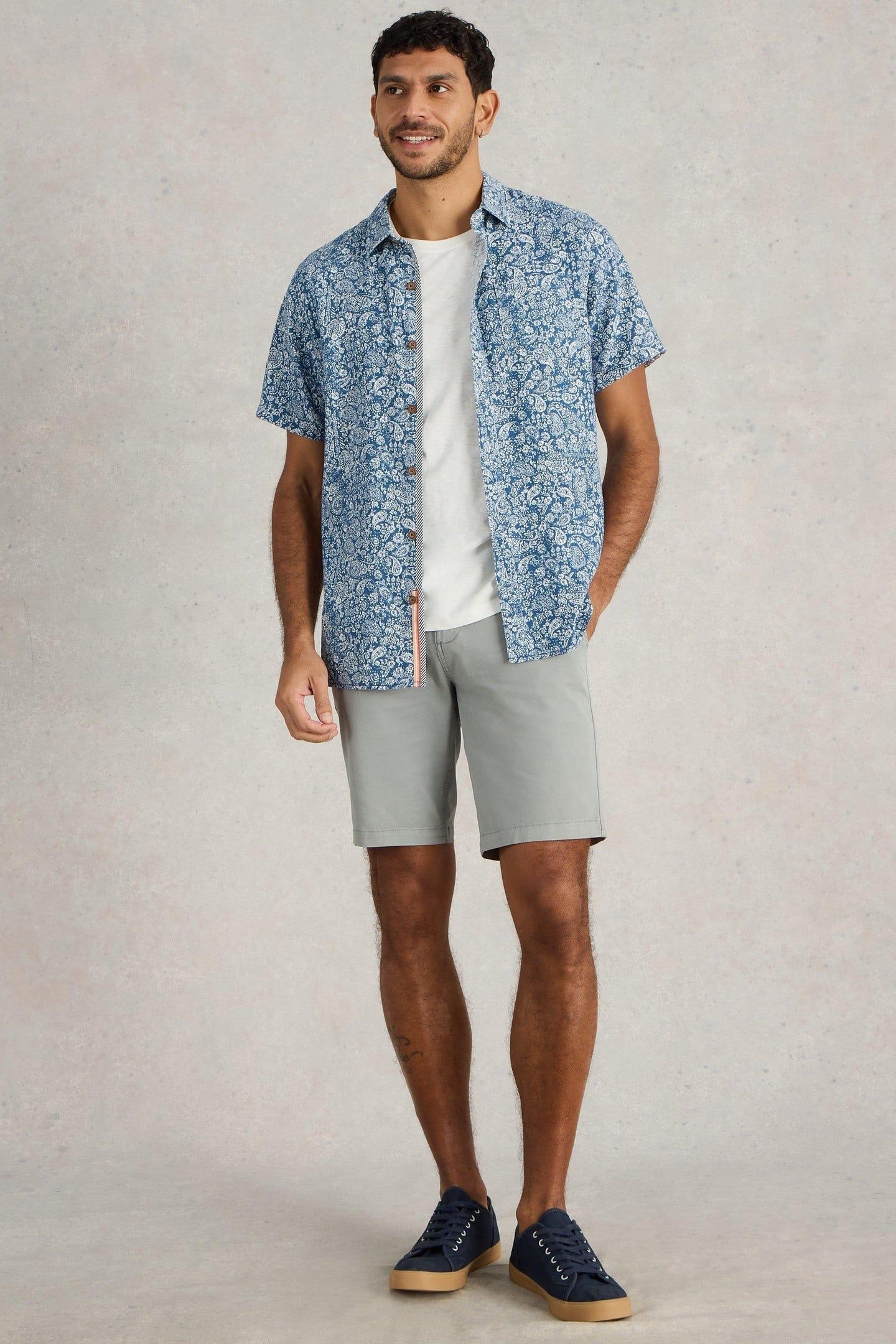 FINSBURY PAISLEY PRINTED SHIRT BLUE PRINT 2