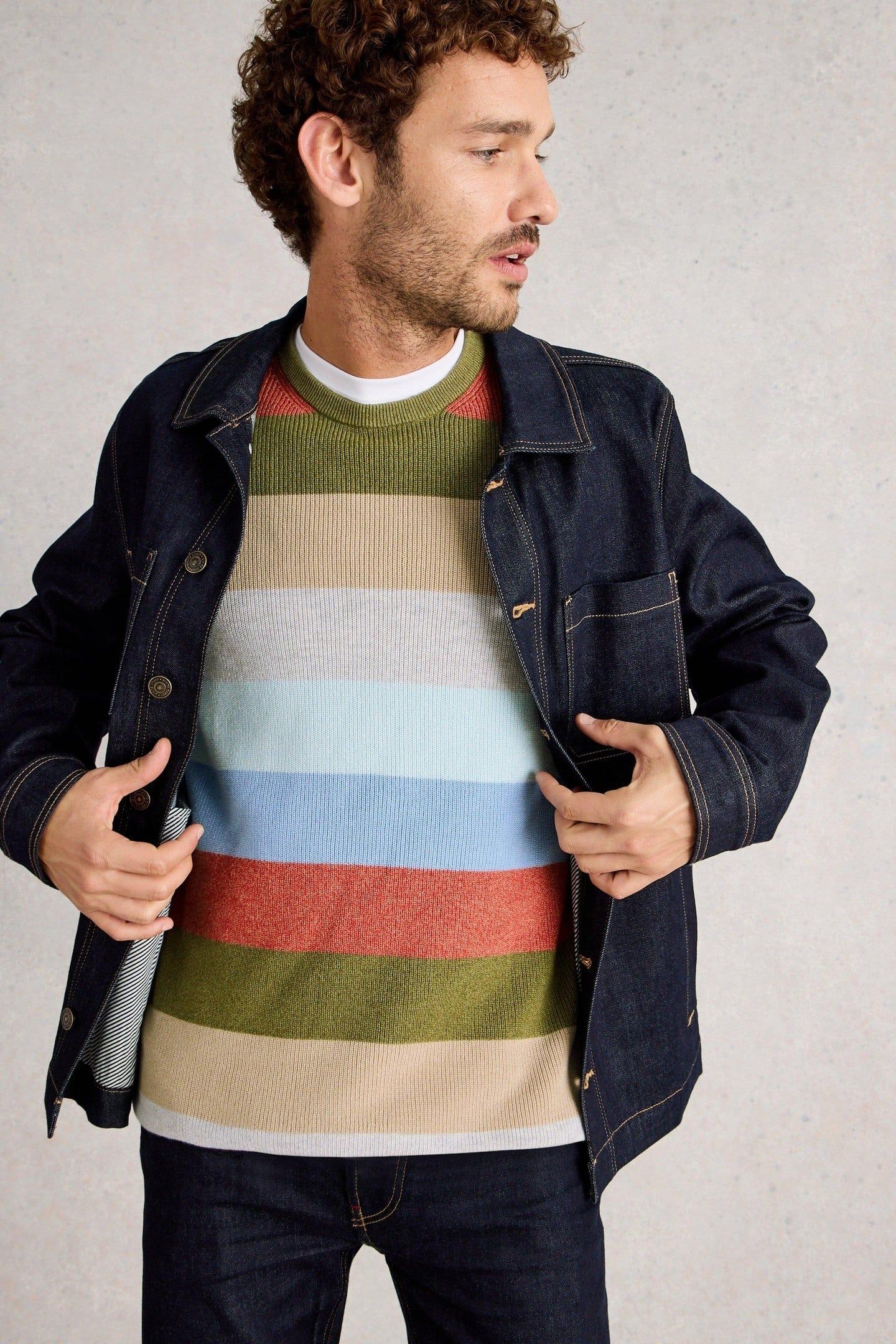 ATTADALE STRIPE CREW NECK BLUE MULTI 5