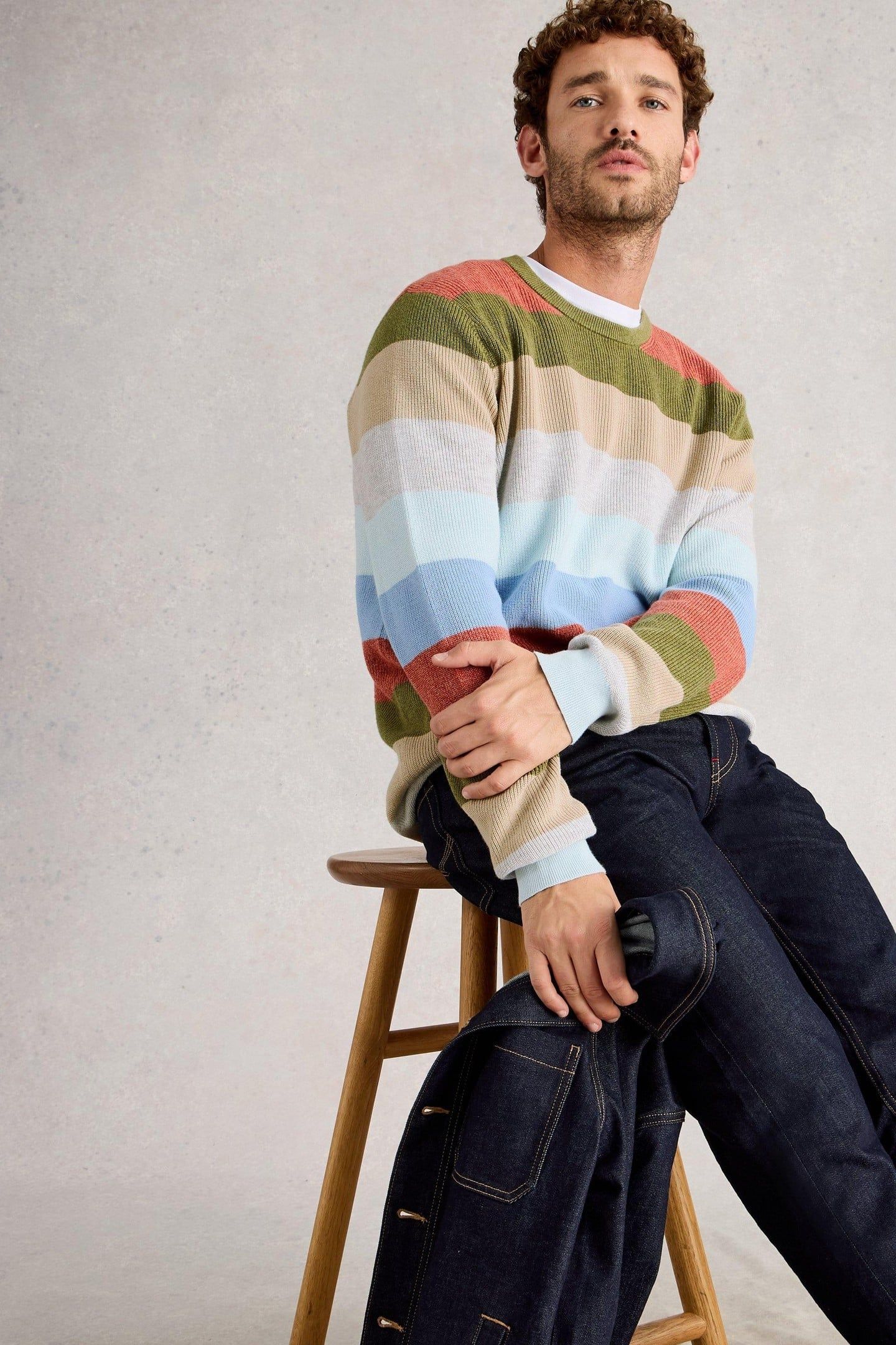 ATTADALE STRIPE CREW NECK BLUE MULTI 6
