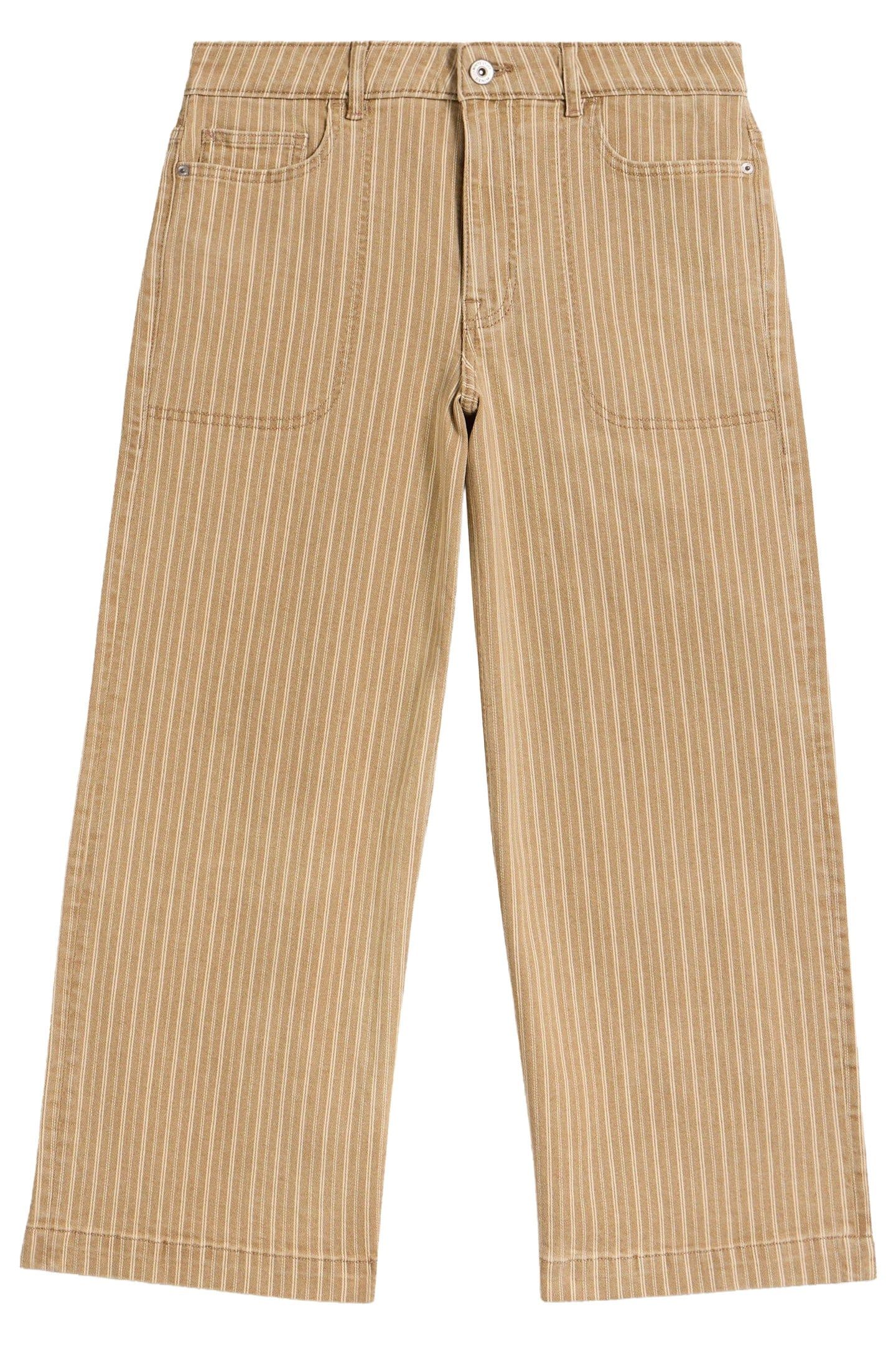 TIA WIDE LEG CROP JEAN CHARTREUSE MULTI 1