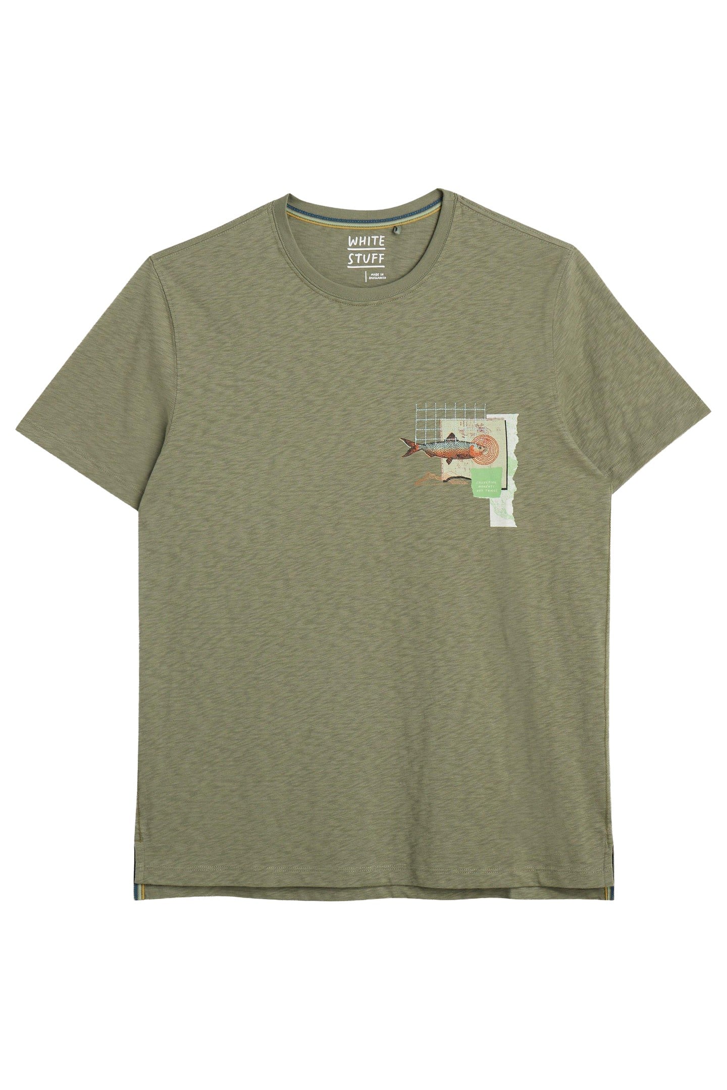 ABERSOCH GRAPHIC MAP FISH GREEN PRINT 5