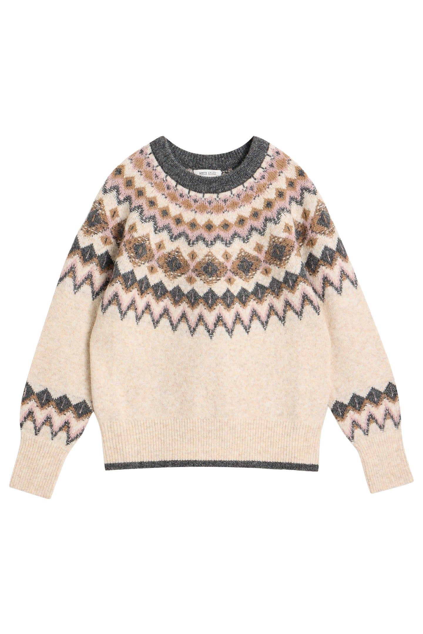 ARCTIC FAIRISLE JUMPER NATURAL MULTI 4