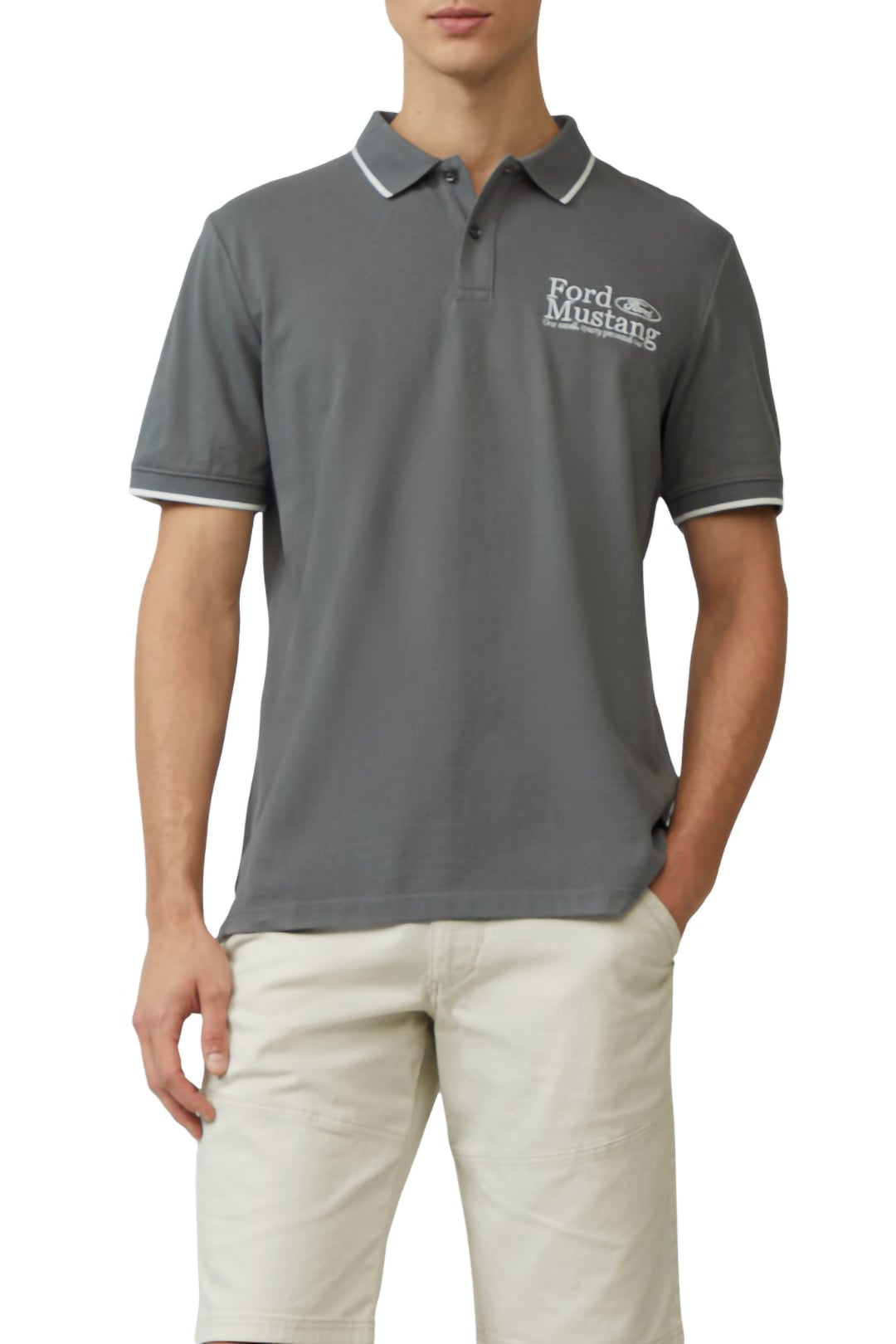 S.OLIVER POLOSHIRTS LIGHT GREY 1