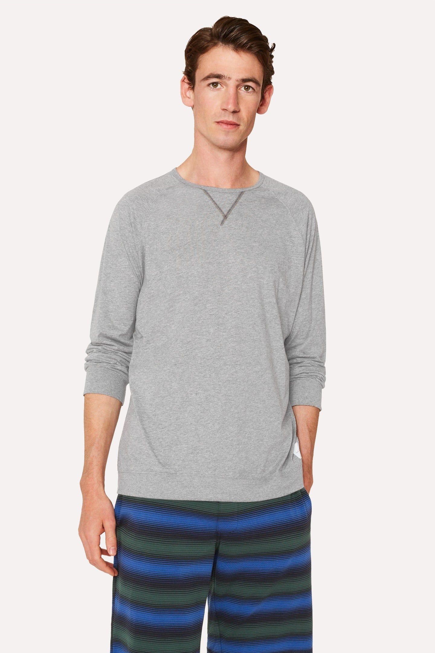 MEN L/S TOP GREY 1