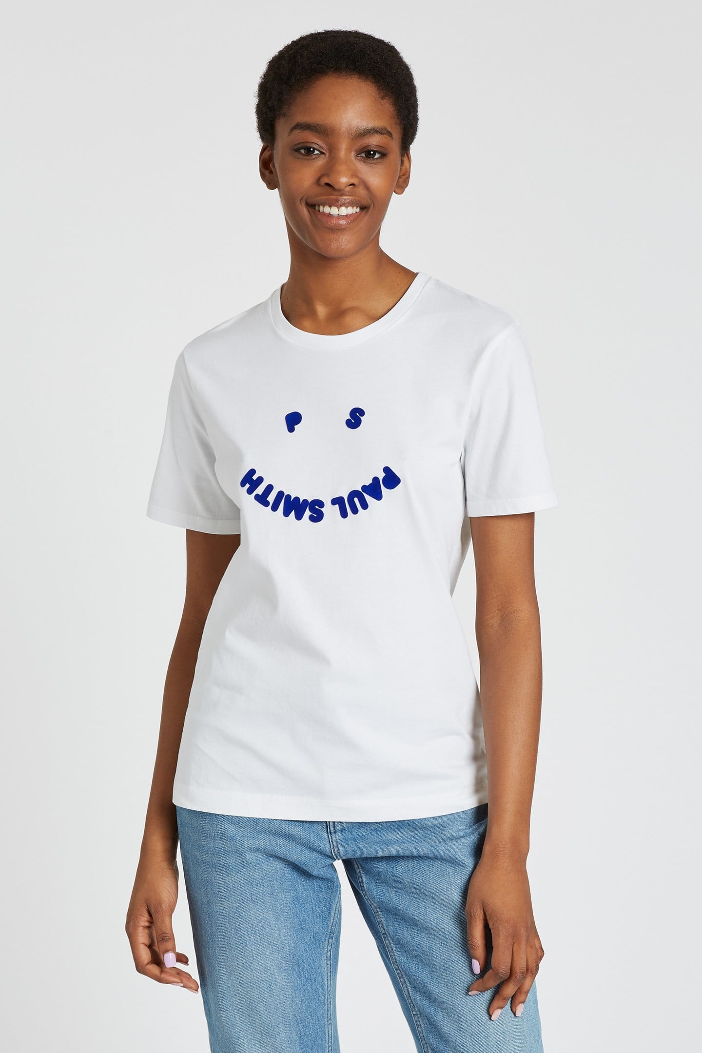 WOMENS PS HAPPY TSHIRT WHITE 1