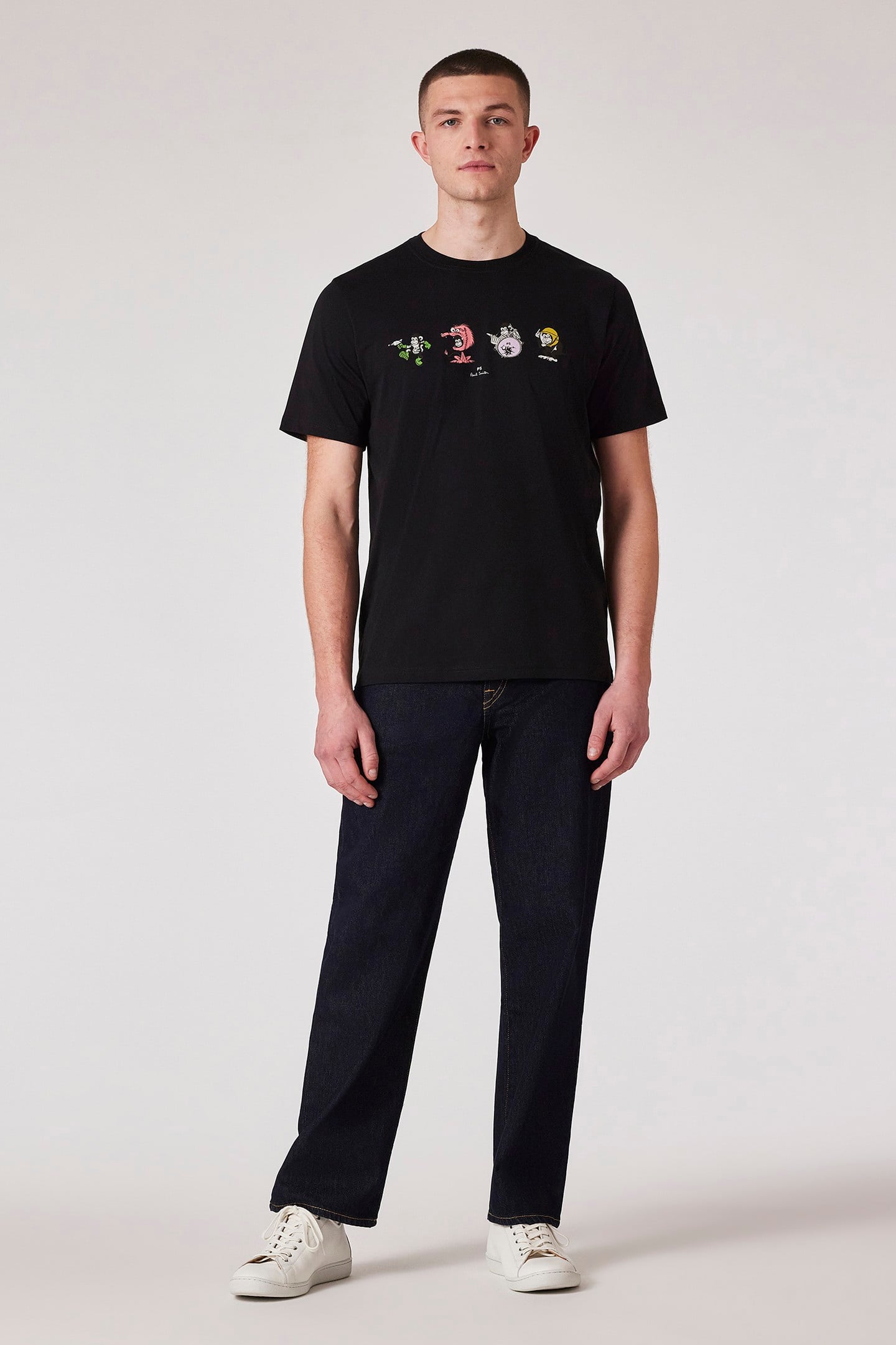 MENS REG FIT TSHIRT 4 MONKIES BLACK 3