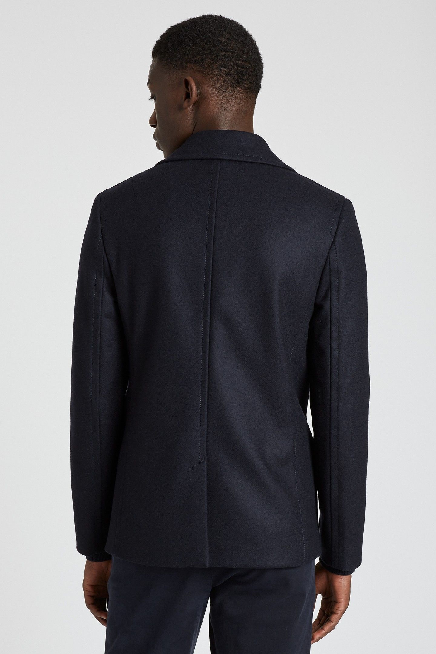 MENS CAR COAT FULLY LINED VERY DARK NAVY 2
