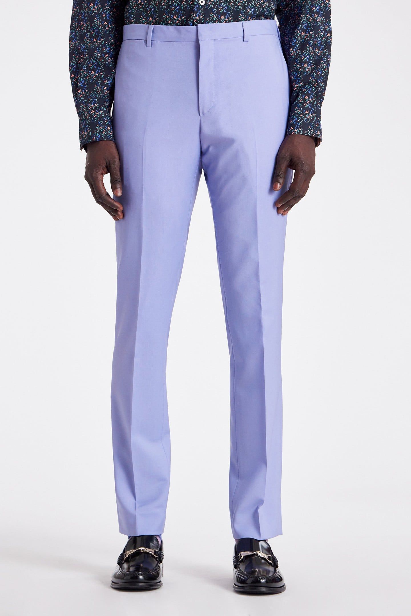 MENS SLIM FIT 2BTN SUIT PURPLE 3
