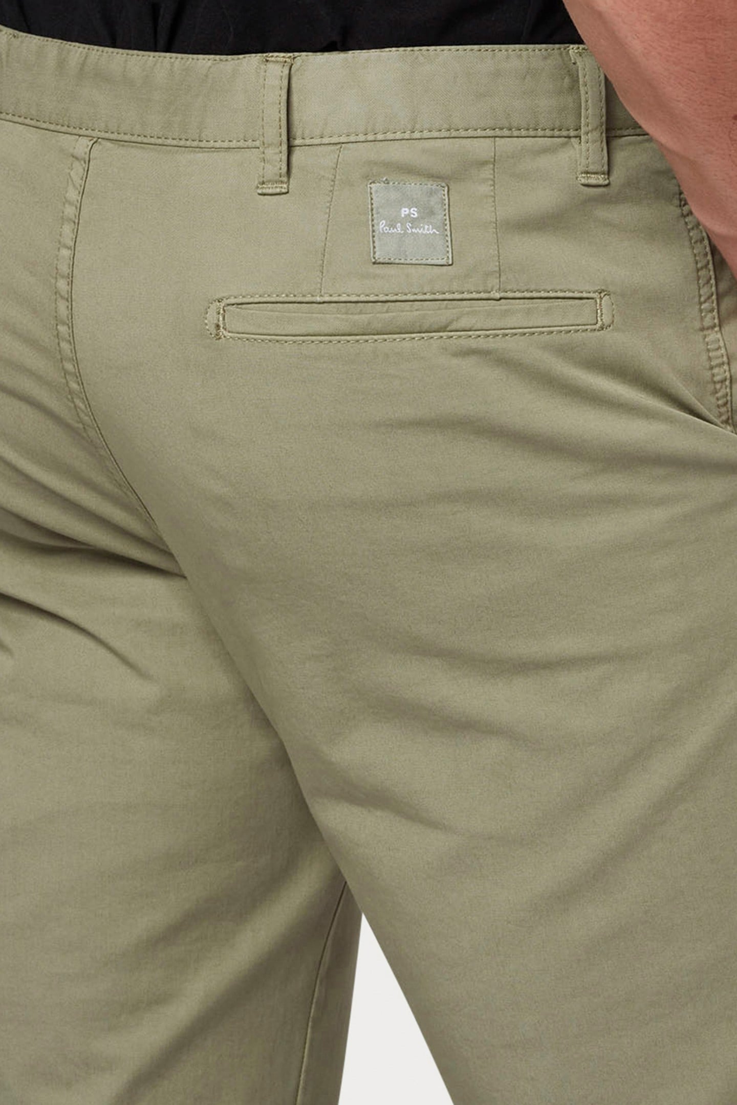 MENS SLIM FIT STITCHED CHINO LT GREYISH GREEN 3