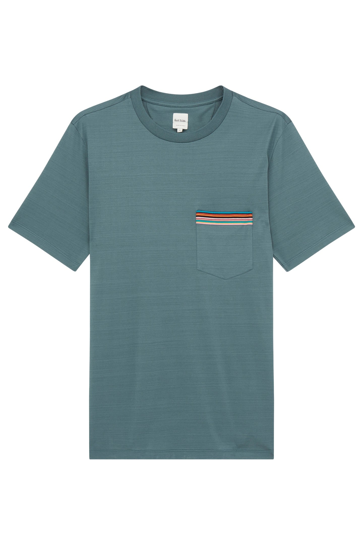 MENS TSHIRT STRIPE PKT INKY BLUE 2