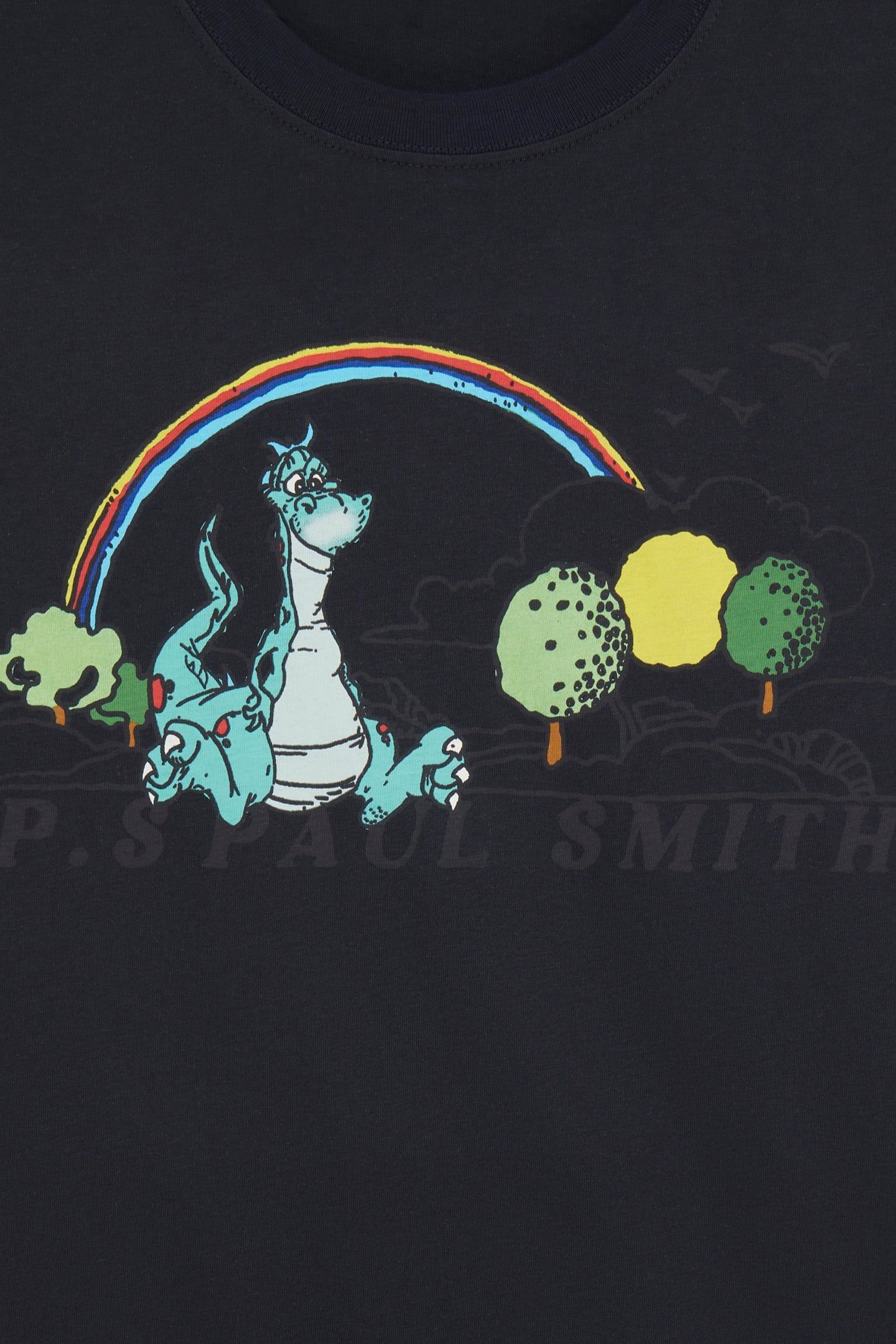 MENS REG FIT T SHIRT DRAGON VERY DARK NAVY 2